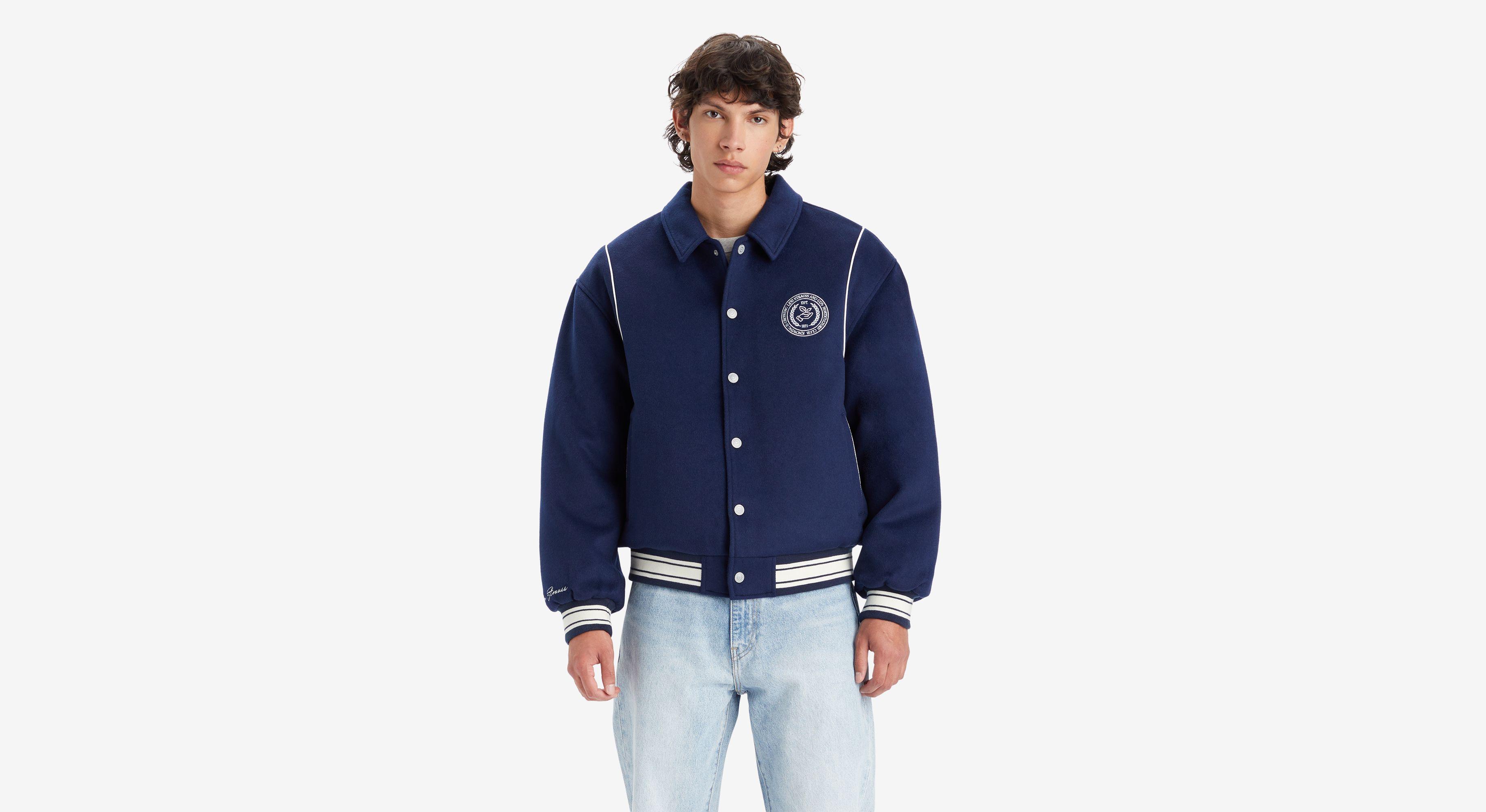 Levi s Sutro Letterman Jacket in Black for Men Lyst UK