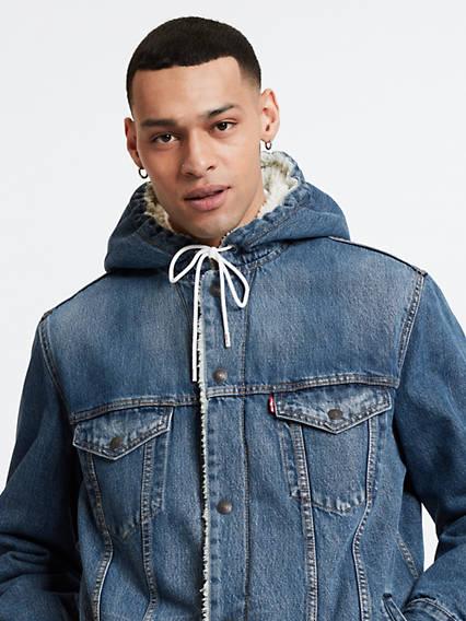 long sherpa hood trucker