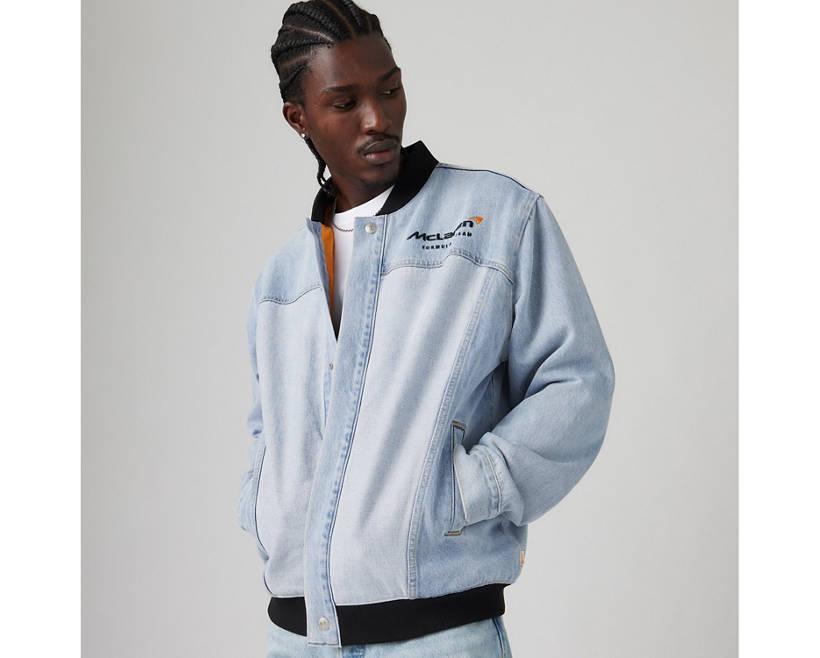 Levi's X Mclaren Racing Track Trucker Jacket in Blue for Men | Lyst UK