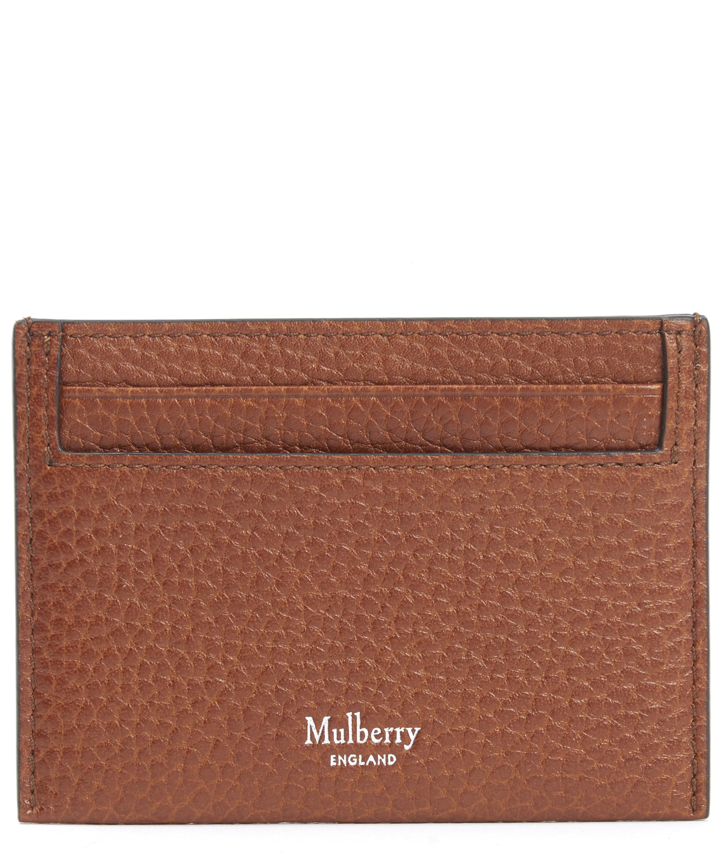 Lyst Mulberry Grain Leather Card Holder in Brown