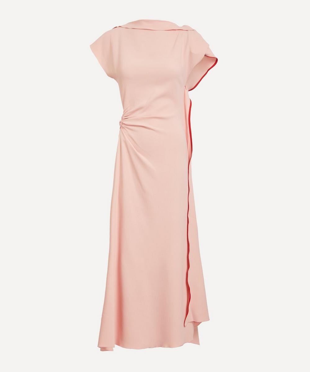 【VICTORIA BECKHAM】ギャザー ジャージー マキシドレス ピンク Pink Asymmetric cutout ruched stretch-jersey maxi dress