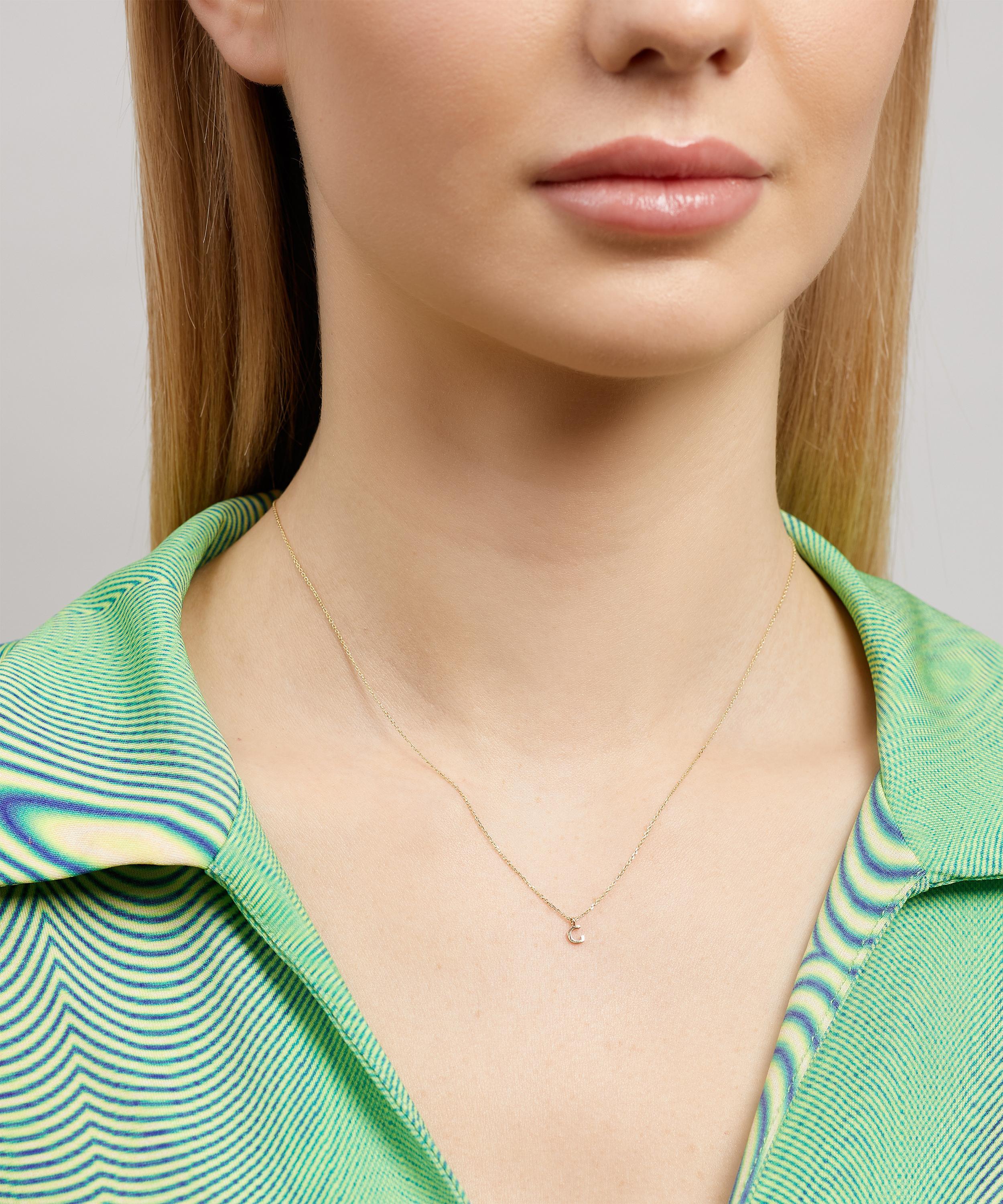 Aurum and grey initial best sale necklace