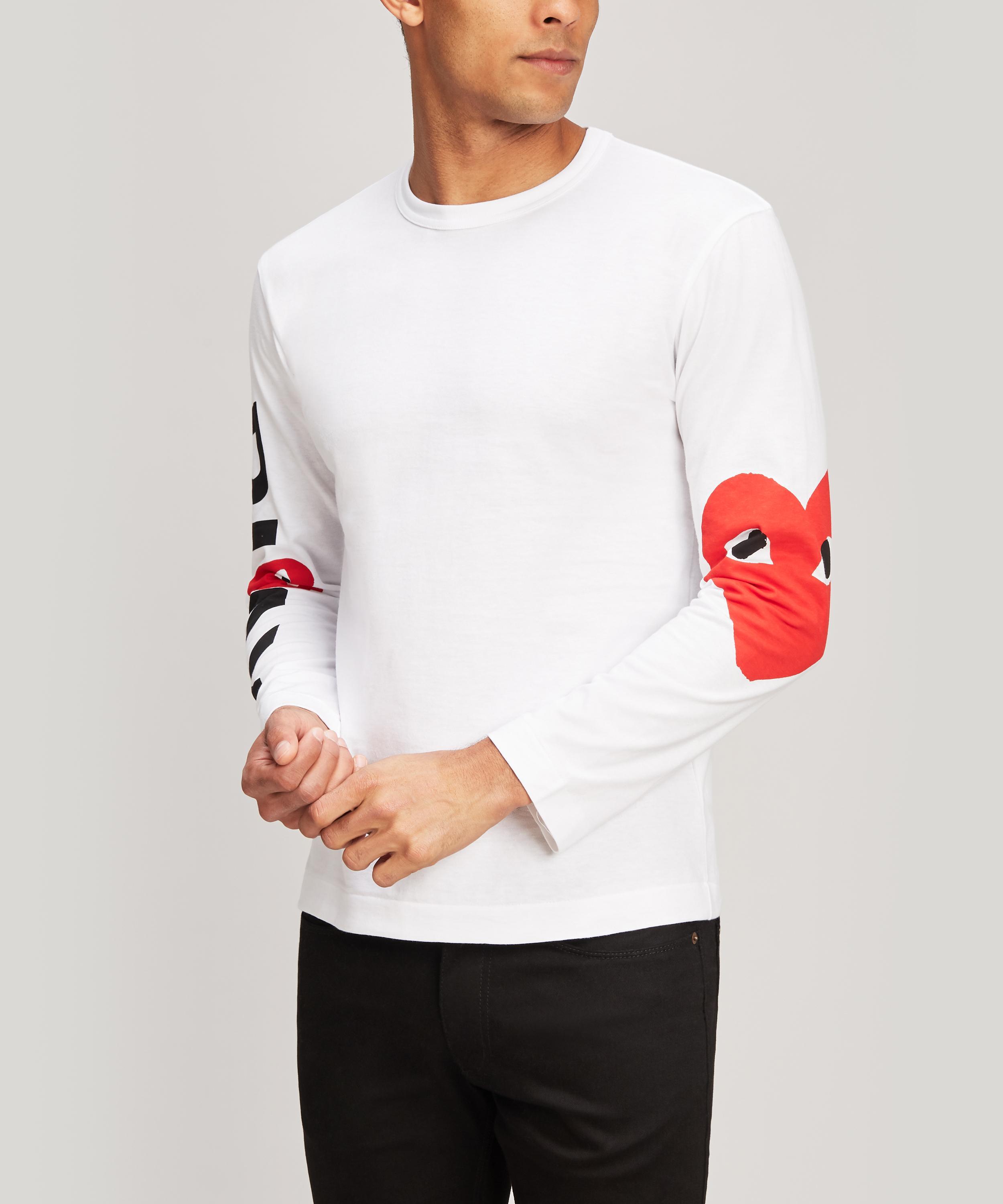 white commes des garcons t shirt