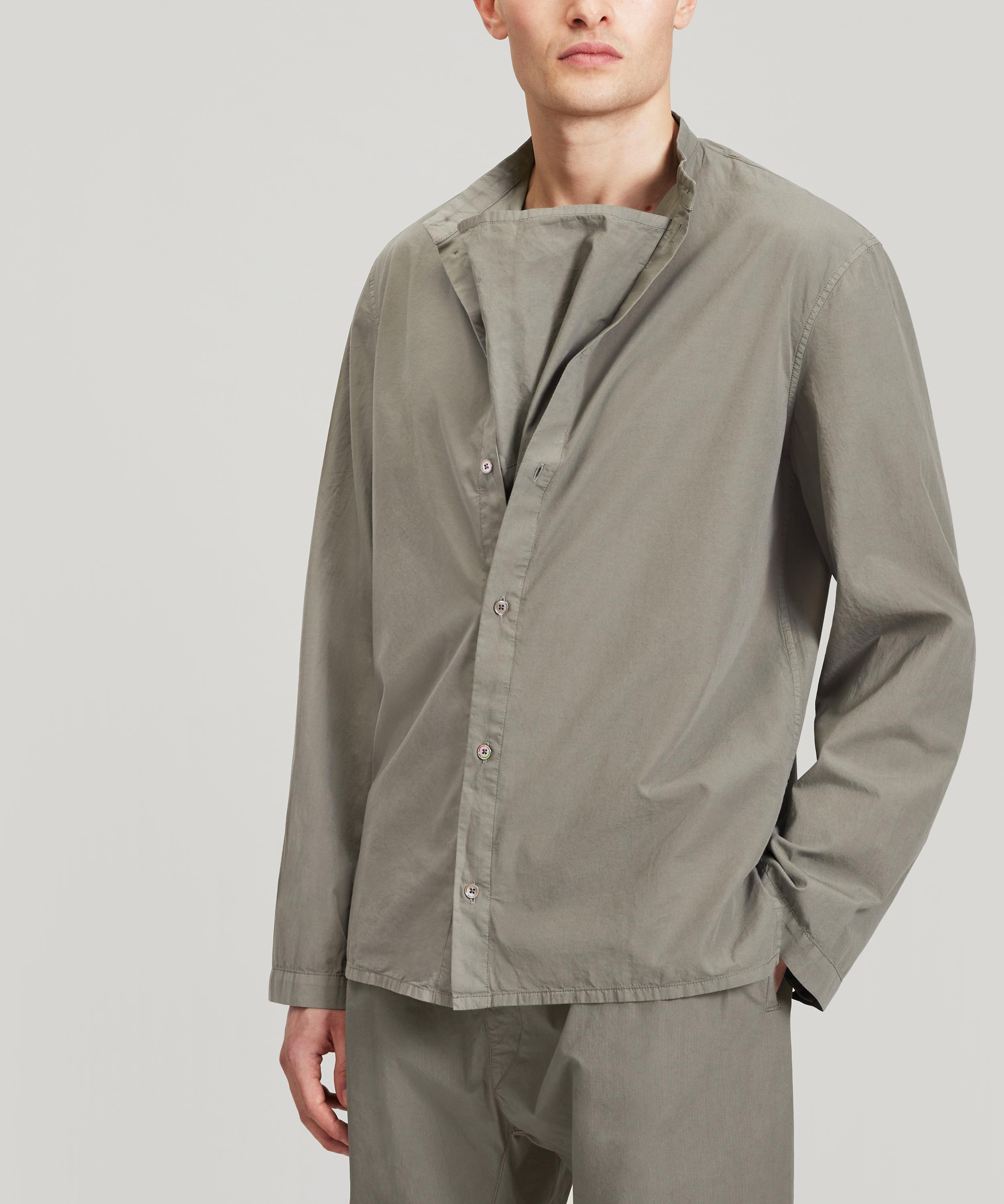 Lemaire Long-sleeve Blouse Top in Ash Grey (Grey) for Men - Lyst