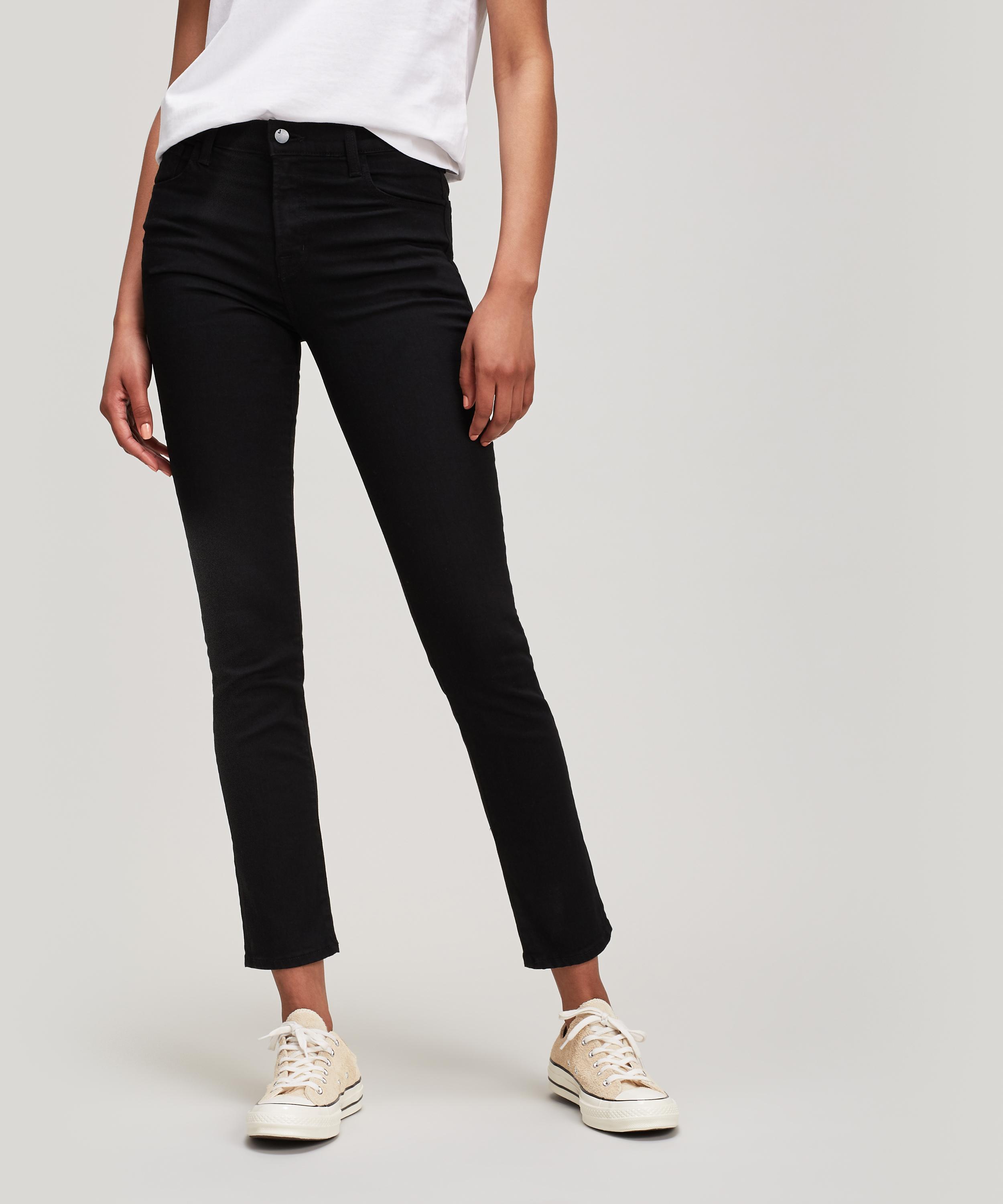J Brand Denim Ruby 30 Crop High Rise Cigarette Jeans in Black - Lyst