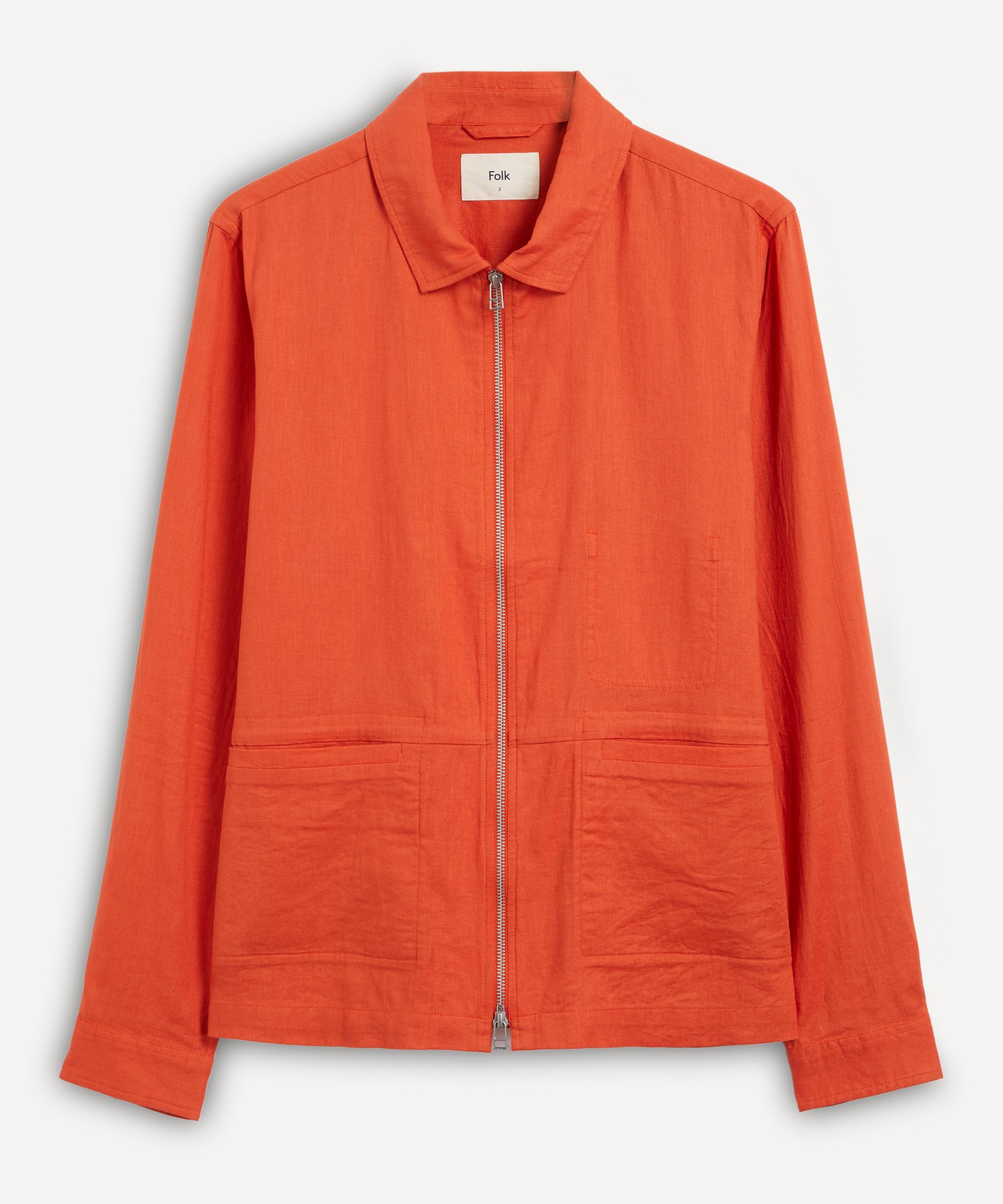 Folk zip shop through shirt jacket