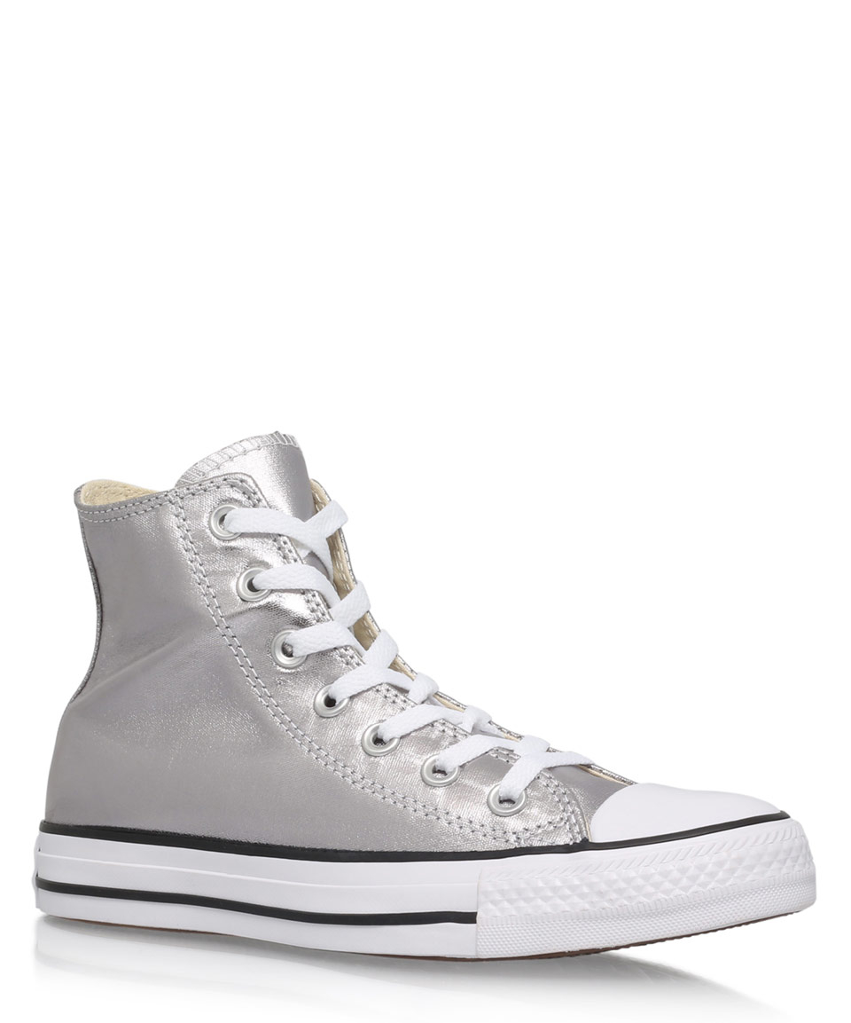 silver converse high tops