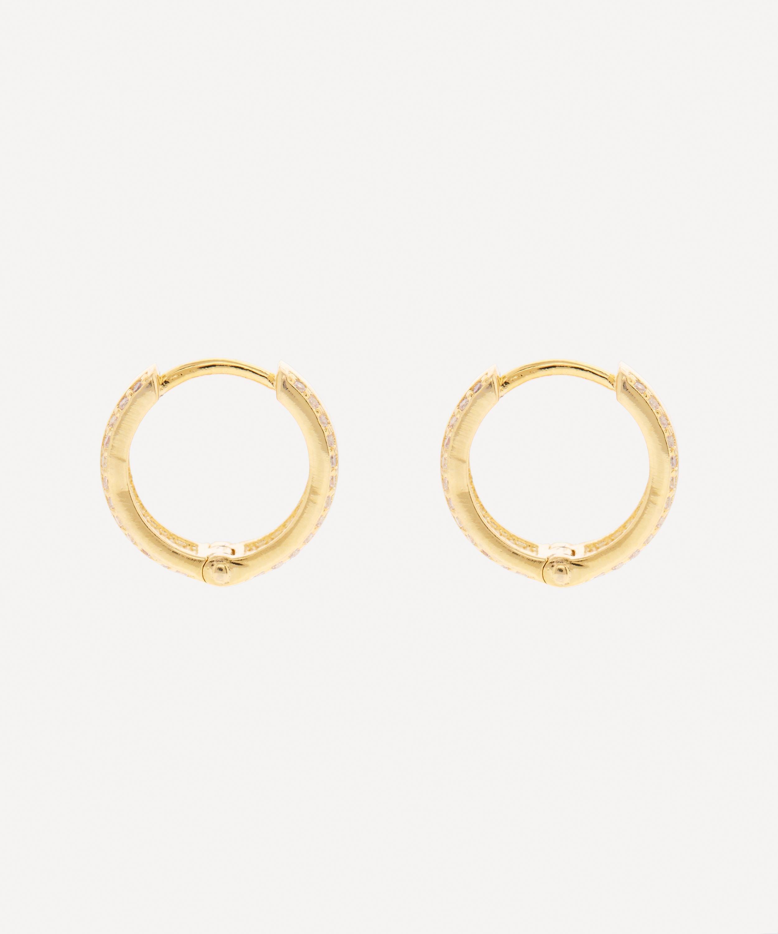 Kenneth jay pave huggie hoop earrings deals