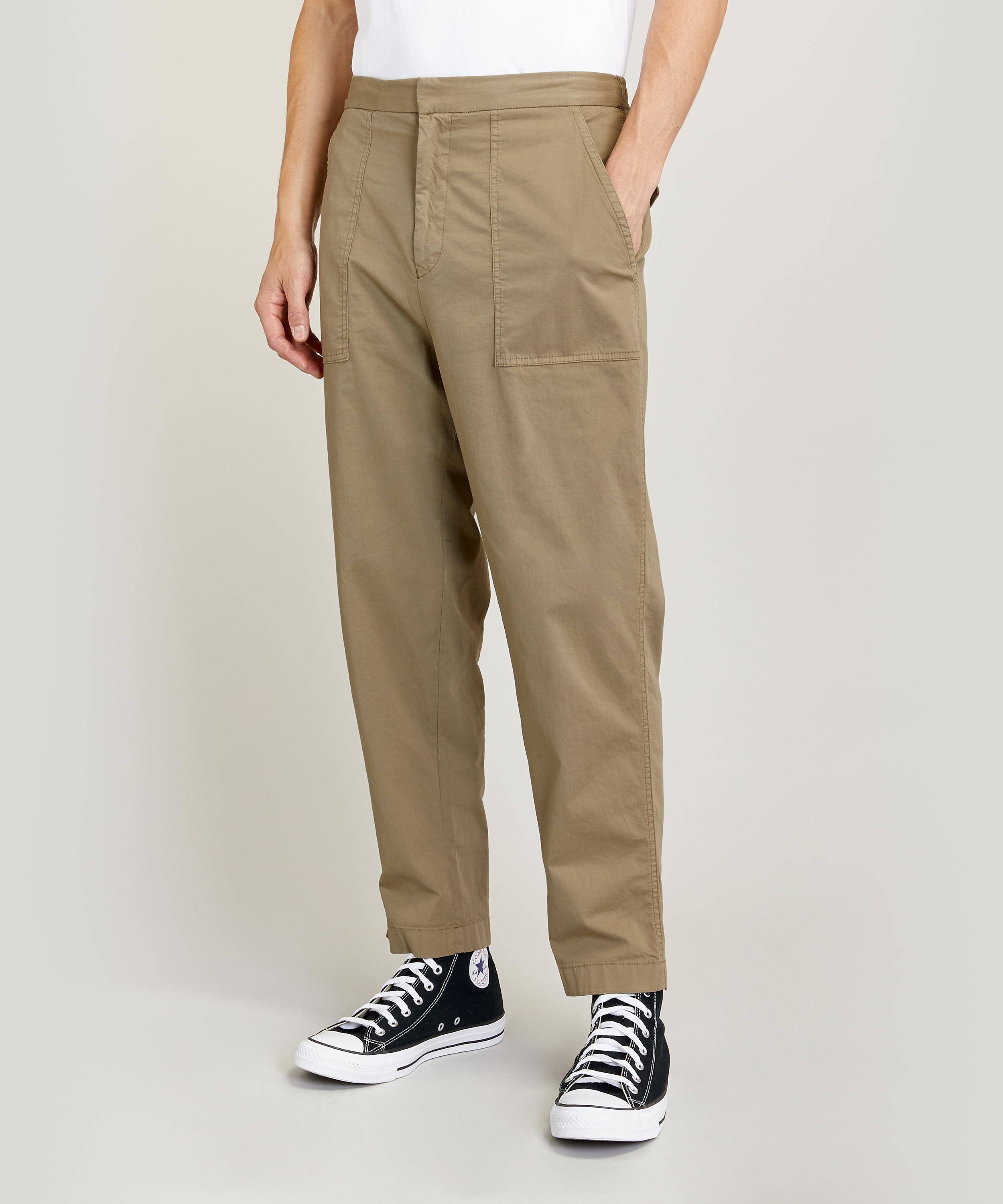 Officine Generale Paolo Fatigue Italian Cotton Chino Trousers in Natural  for Men | Lyst