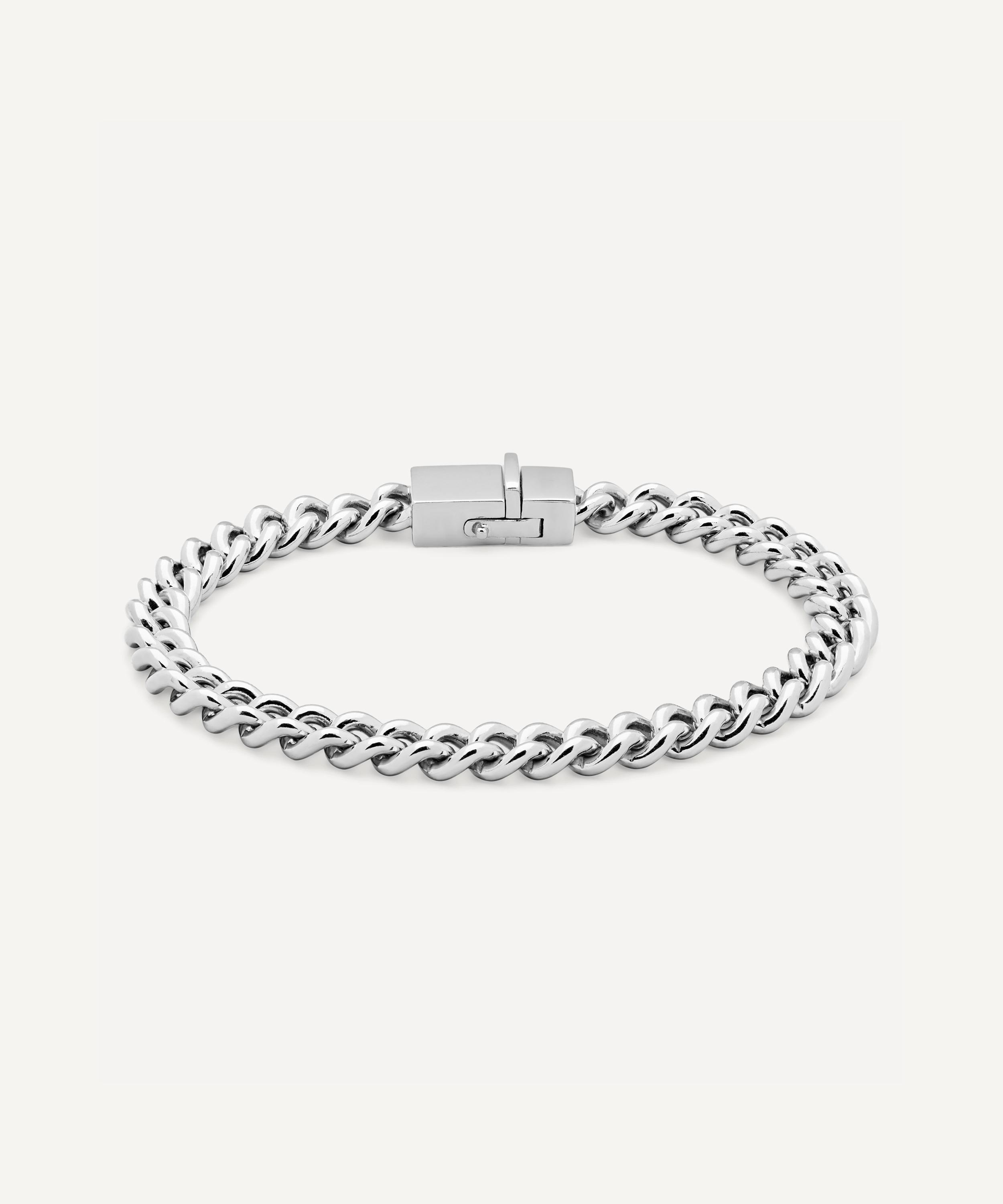 Tom Wood Rounded Curb Bracelet in Metallic for Men | Lyst