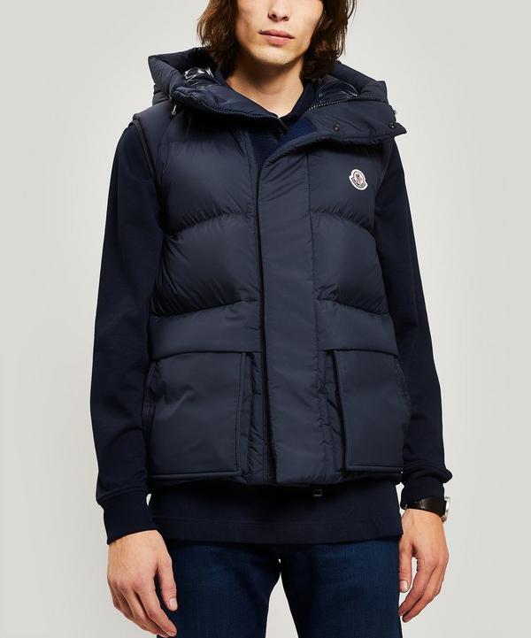 Moncler Goose Lafage Quilted Gilet in Navy (Blue) for Men - Lyst