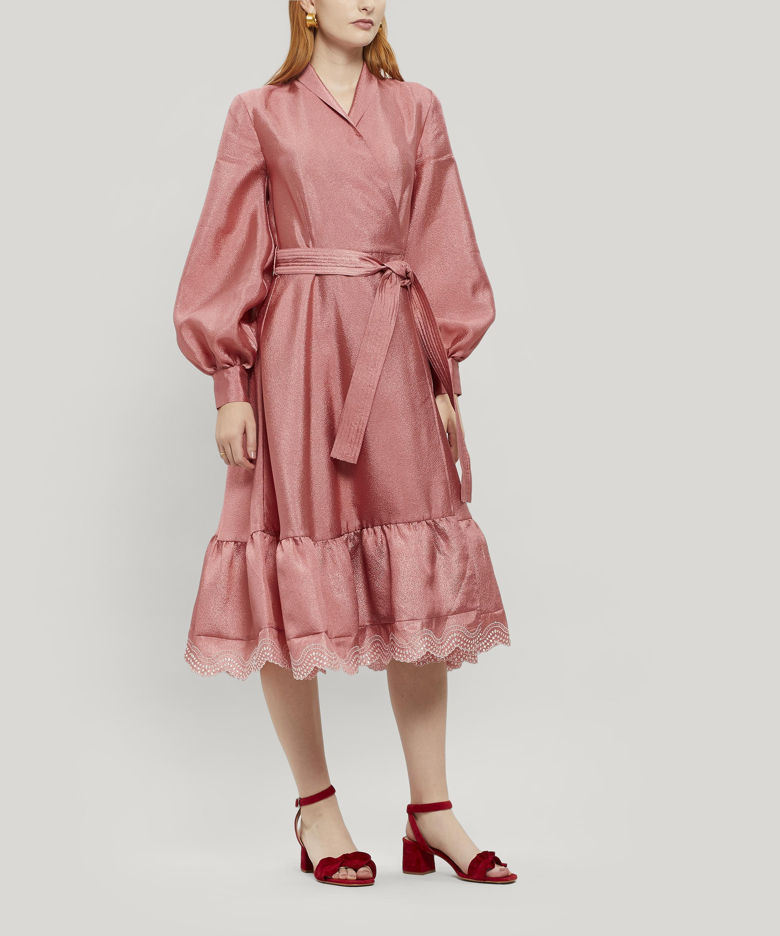 Stine Goya Synthetic Niki Embroidered Wrap-dress in Rose (Pink) | Lyst  Canada