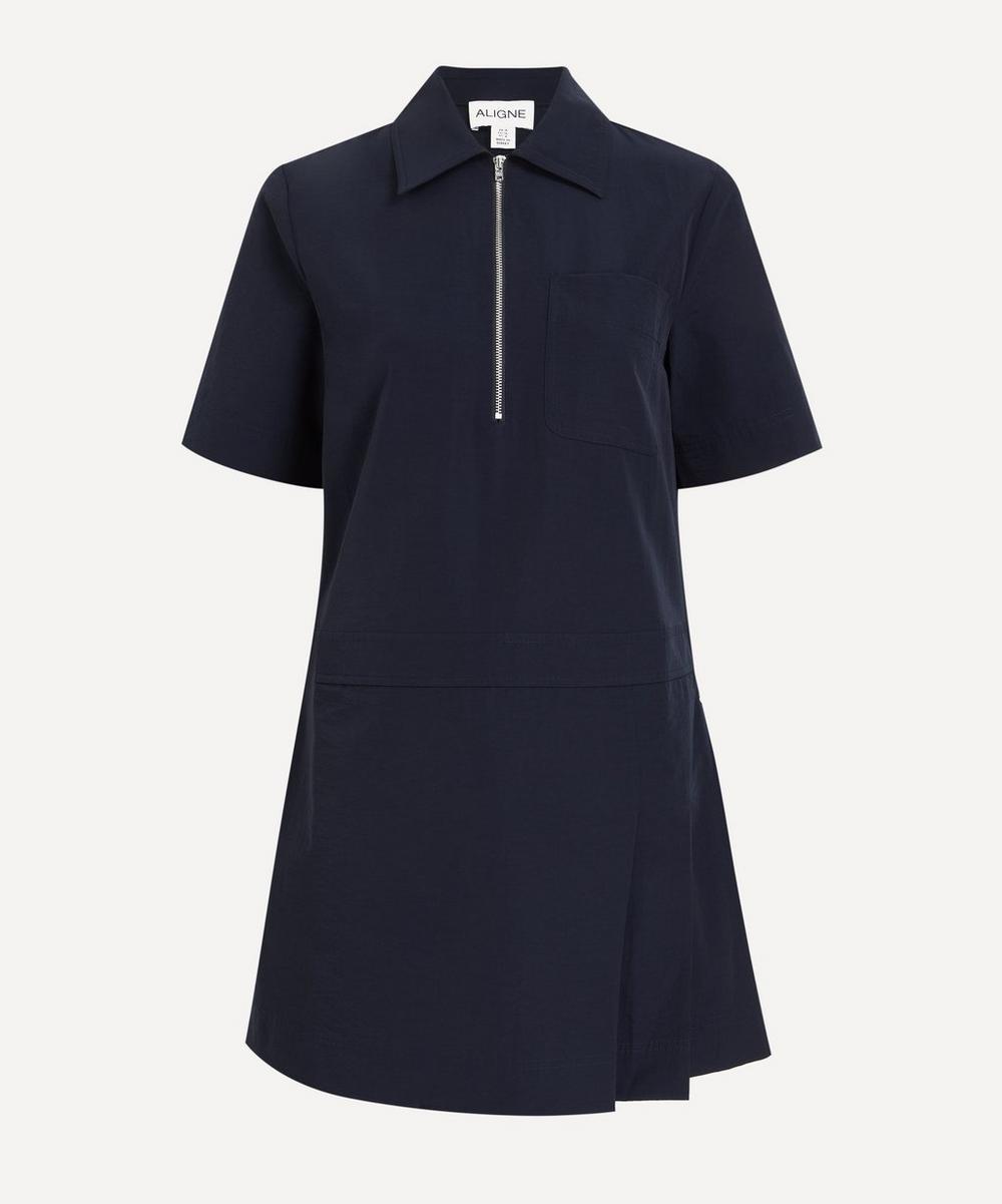 aligne yolanda pleated mini dress ALIGNE Yolanda Gingham Mini Dress