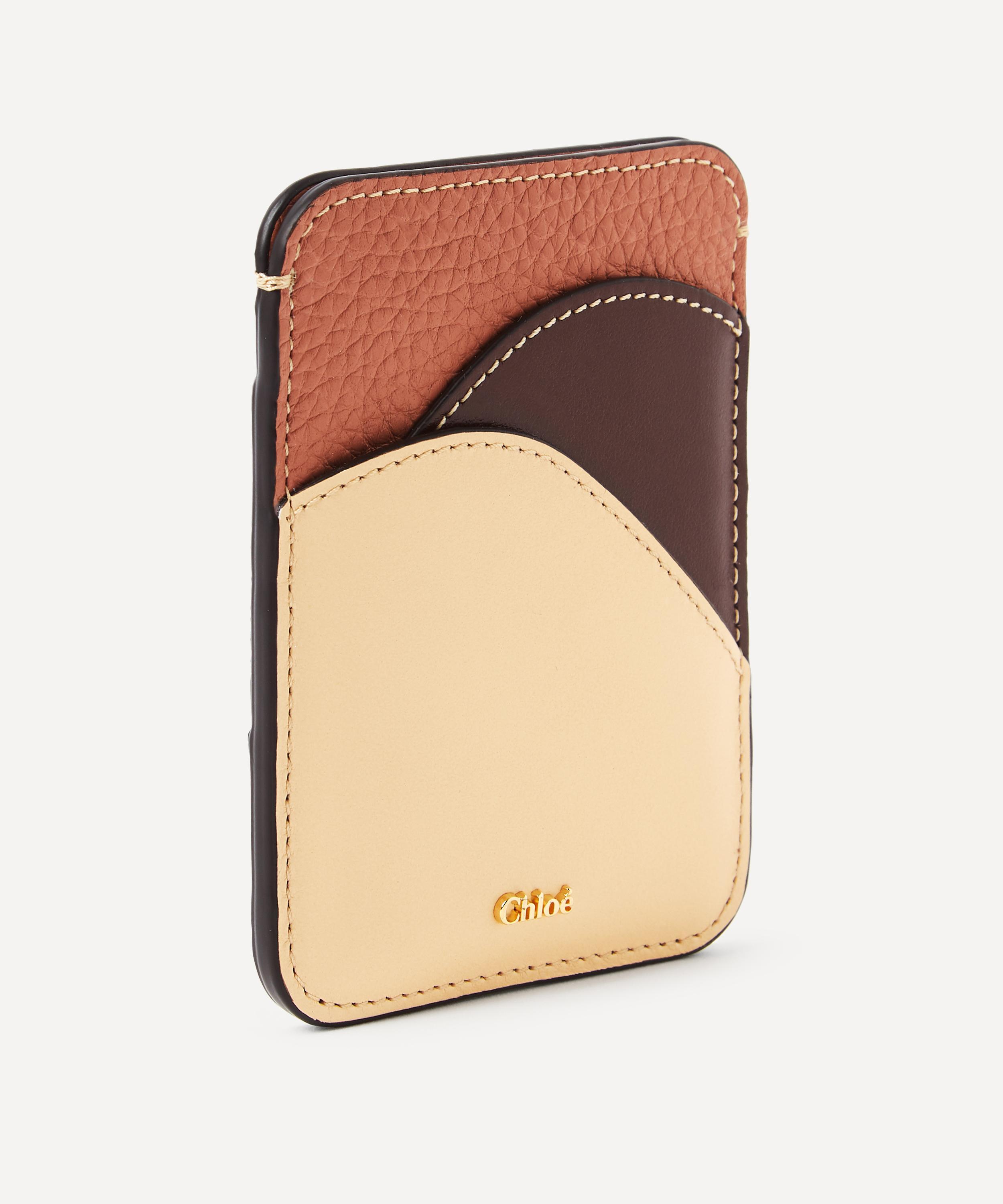 Chloé Walden Leather Card Holder in Natural - Lyst
