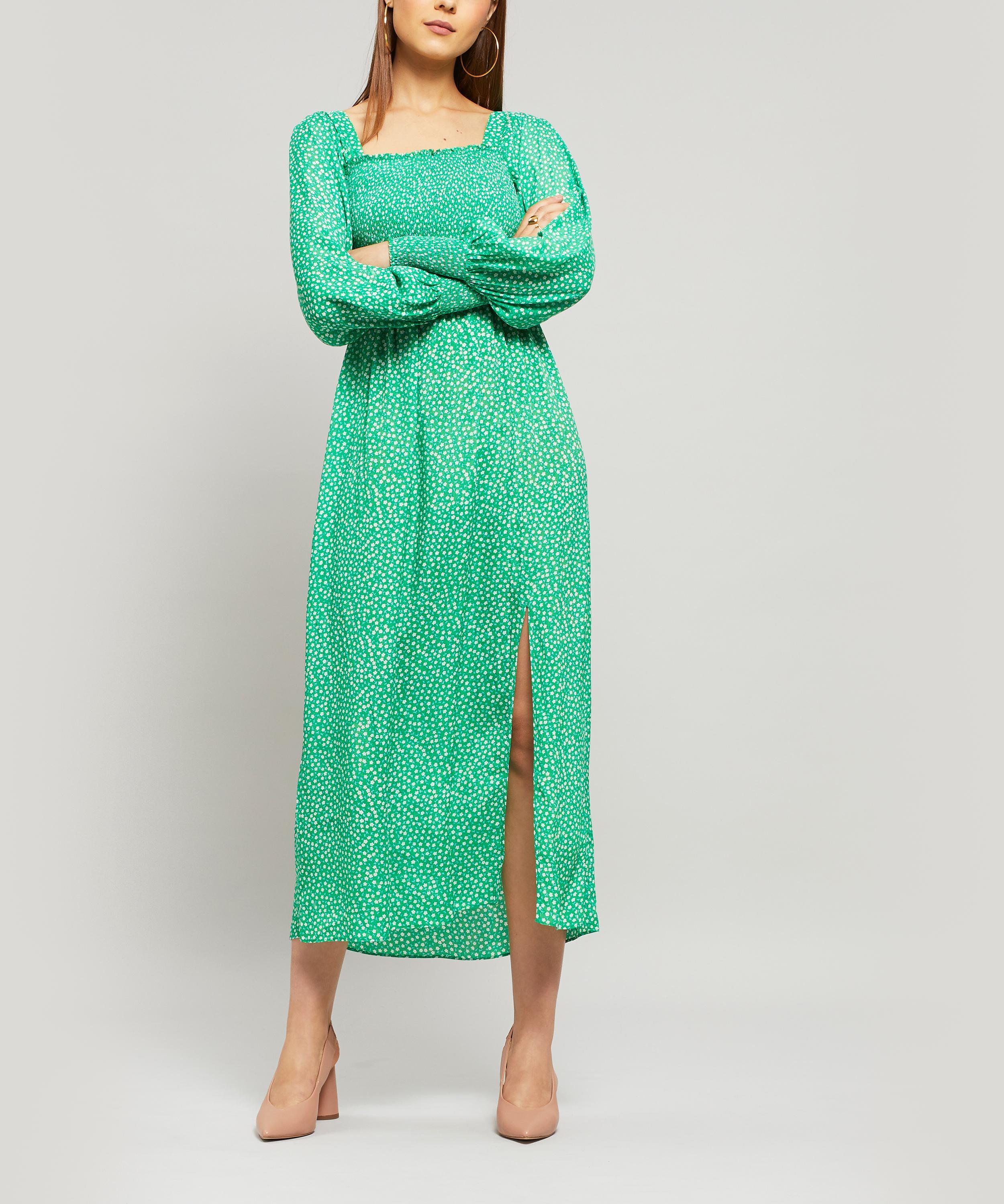 Marie Micro Floral Print Maxi Dress 