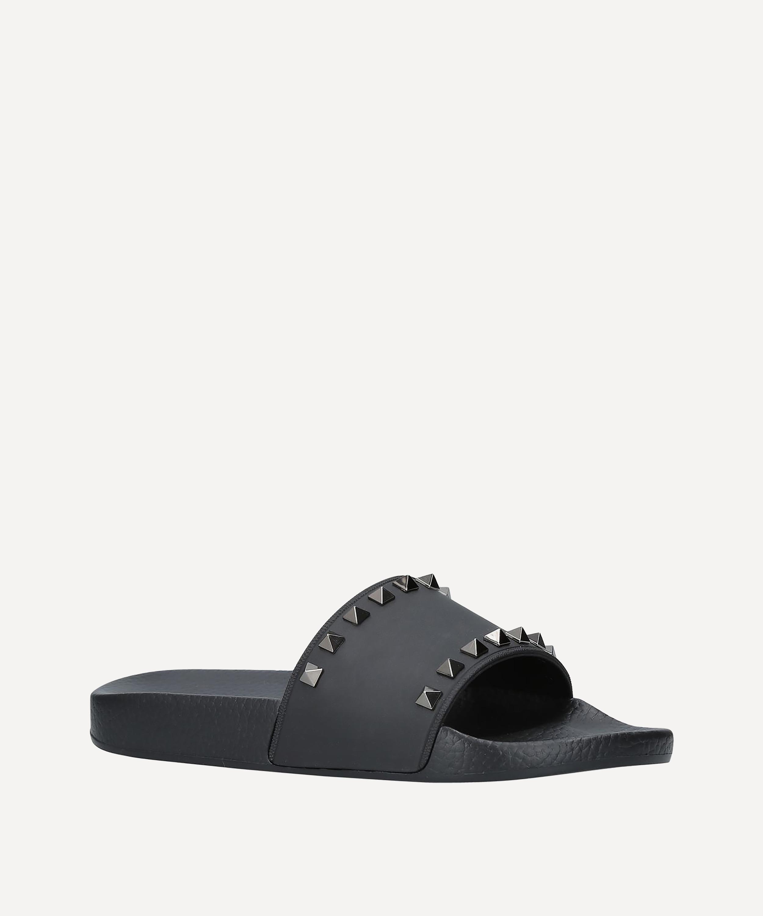 Valentino Rubber Valentino Garavani Rockstud Pool Slide in Black Save