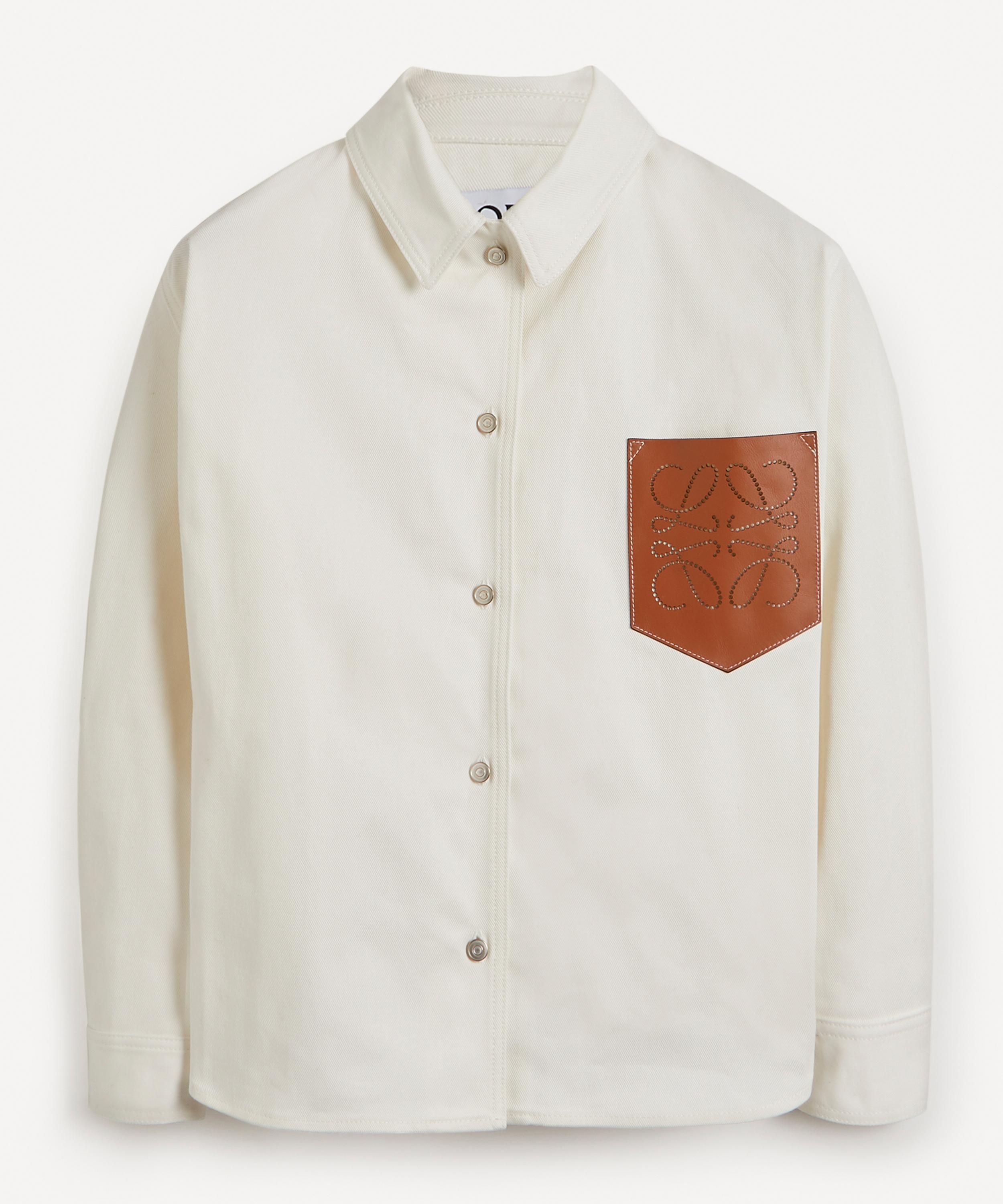 Loewe Leather Pocket Denim Overshirt in 