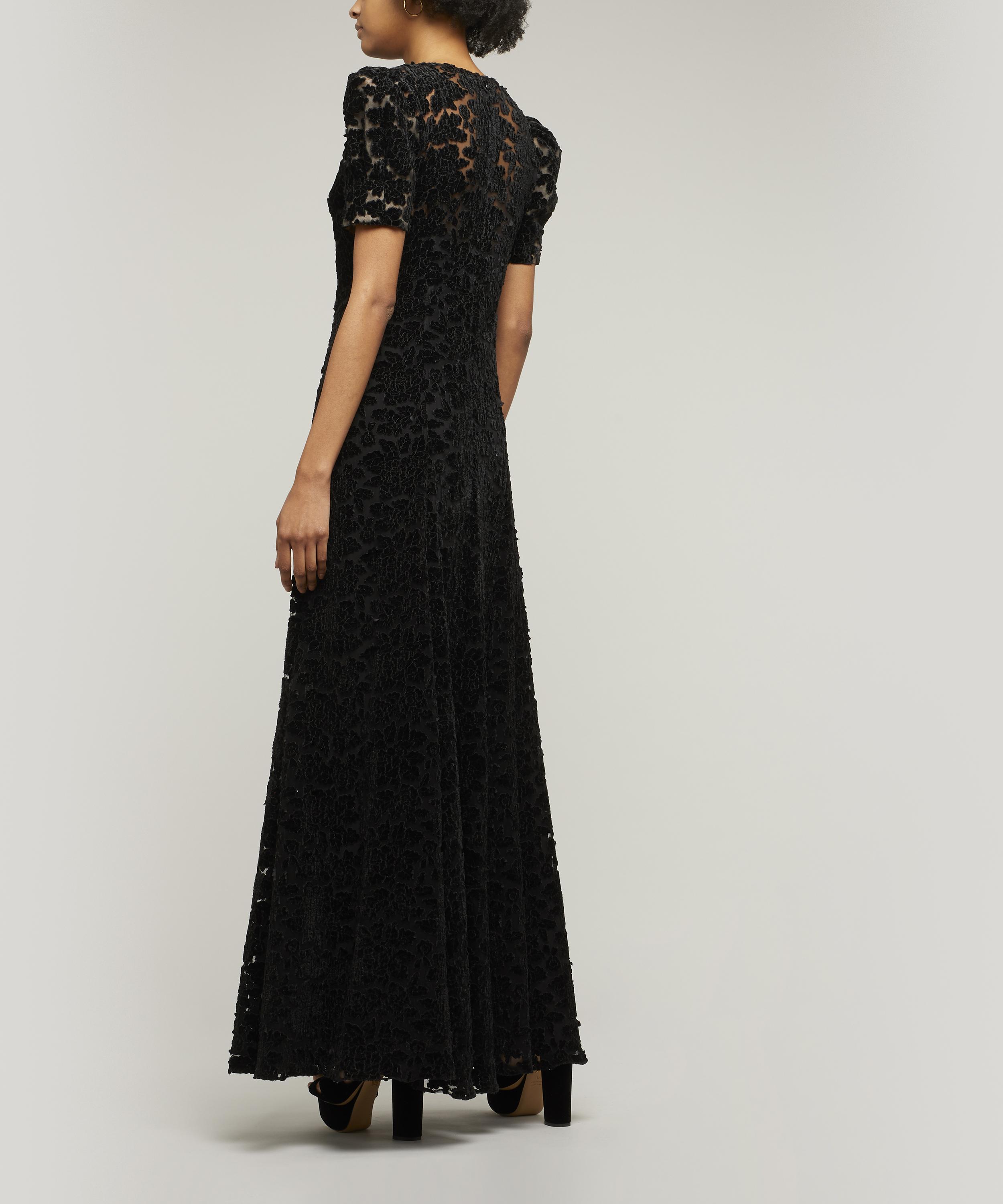The Vampire's Wife Night Sparrow Flocked Dress in Black | Lyst UK
