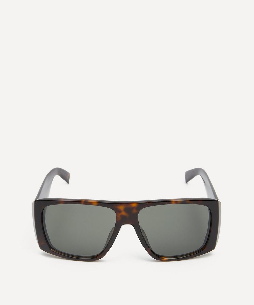 Saint Laurent Oversized Flat Top Acetate Sunglasses in Grey Lyst UK