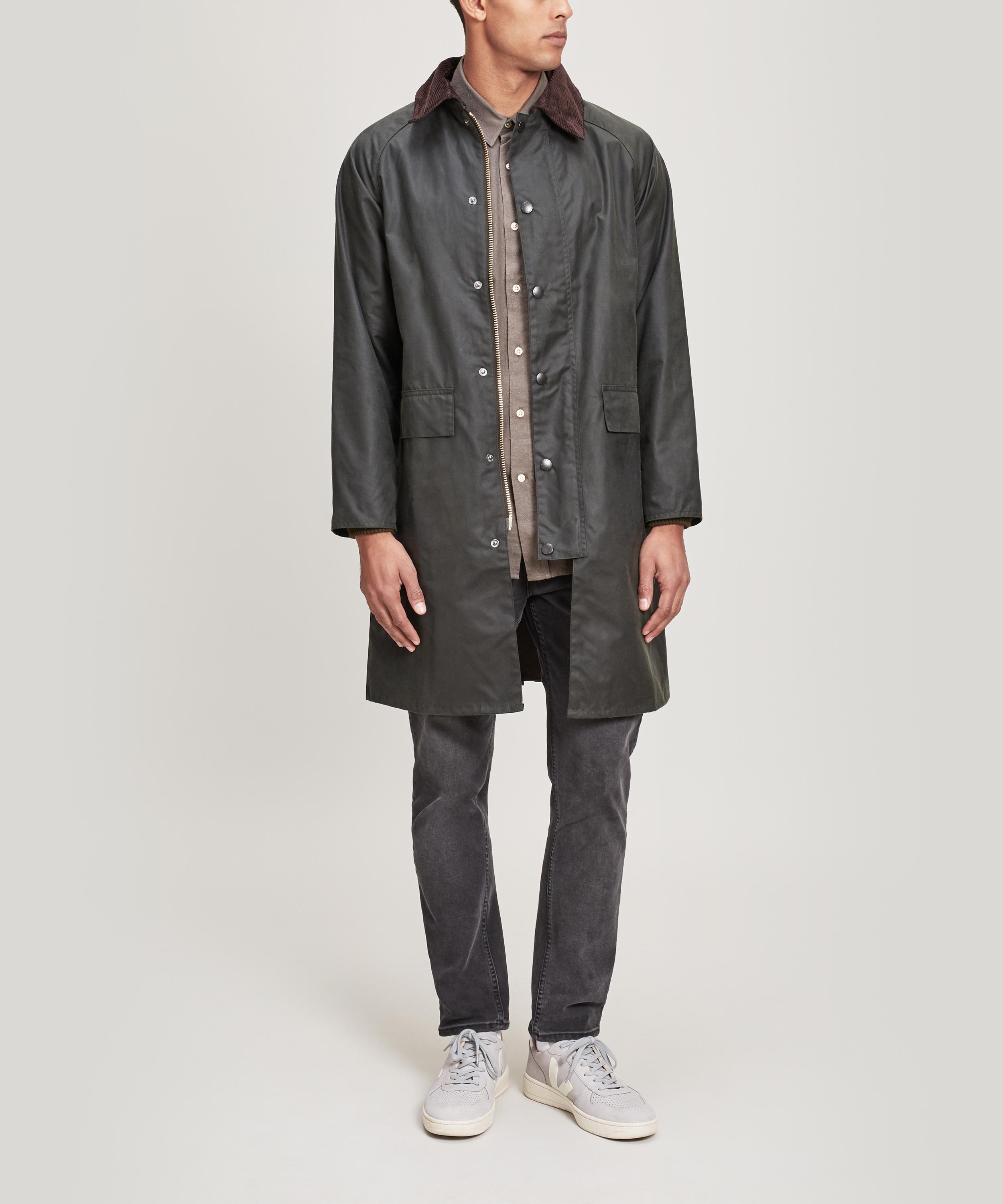 Barbour Cotton Burghley Long Wax Coat in Sage (Grey) for Men | Lyst  Australia