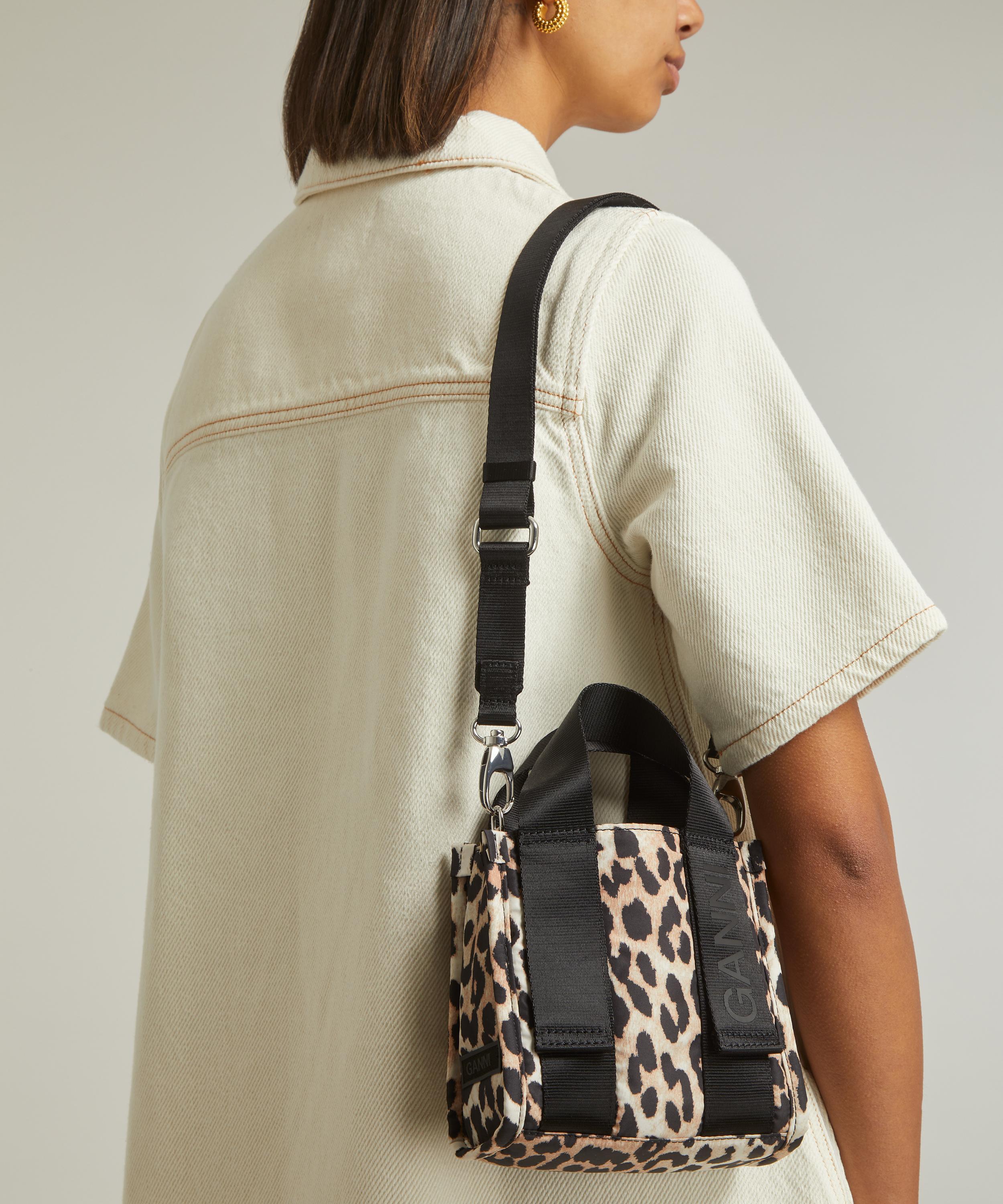 Ganni Mini Tech Tote Bag in Black Lyst UK