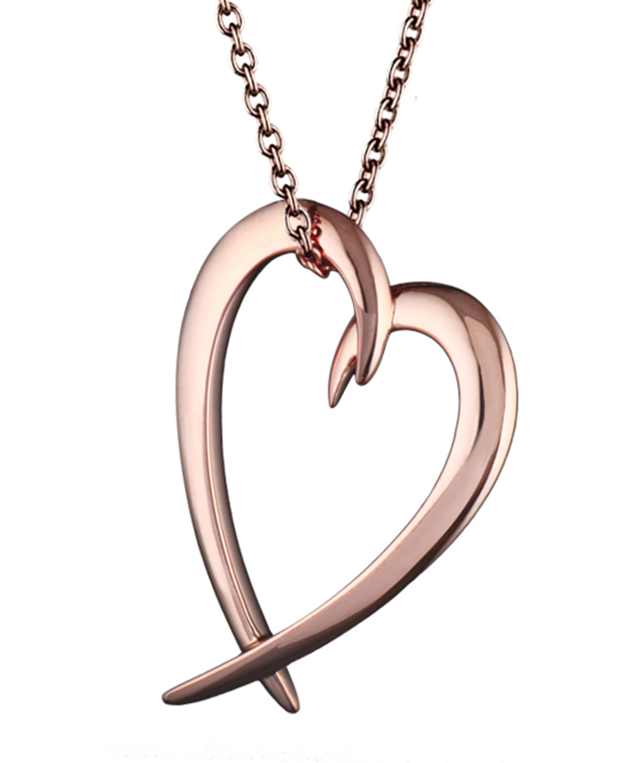 Shaun Leane Rose Gold Plated Vermeil Silver Heart Pendant Necklace in ...