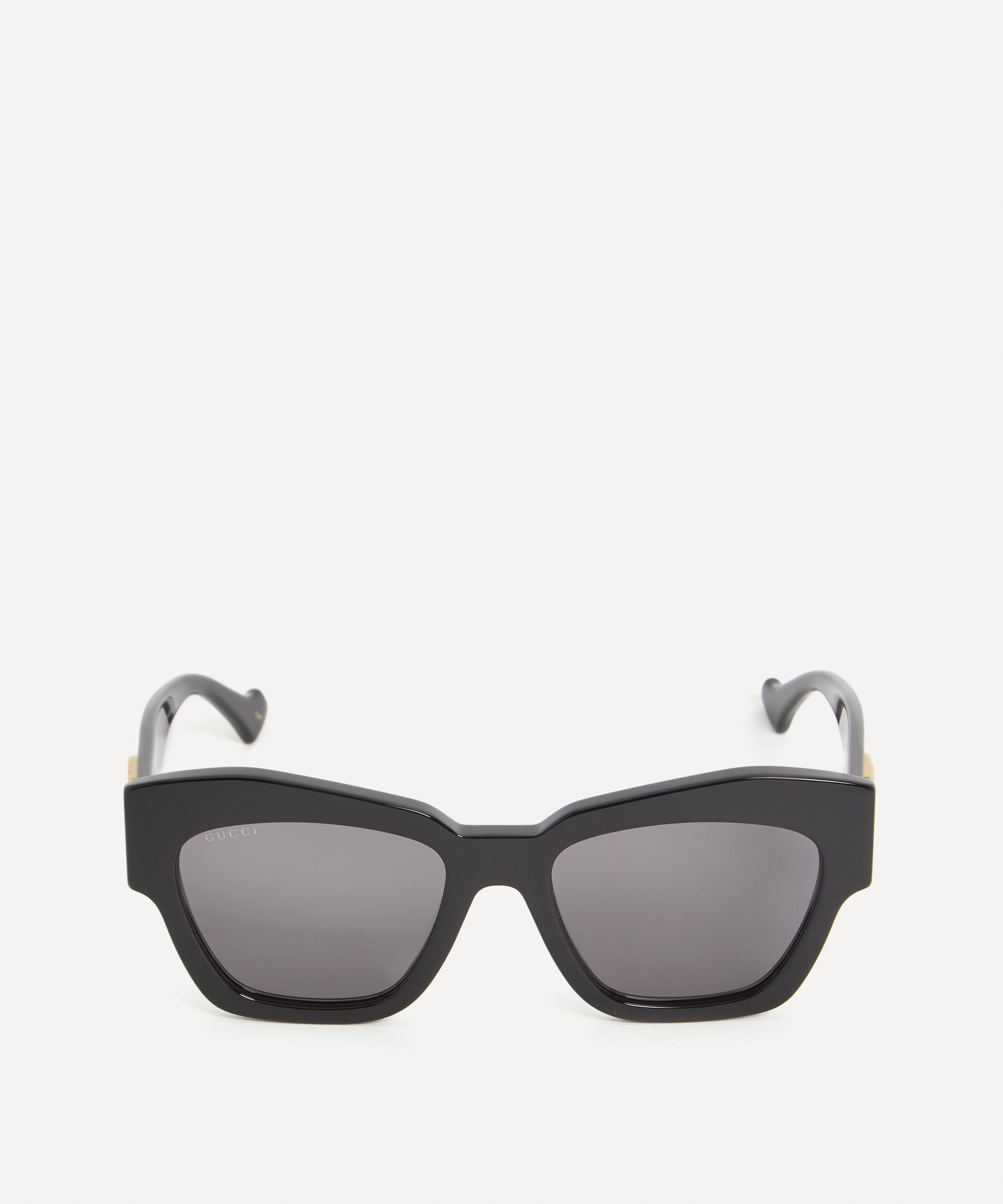 gucci women's smoke 56mm cat eye sunglasses