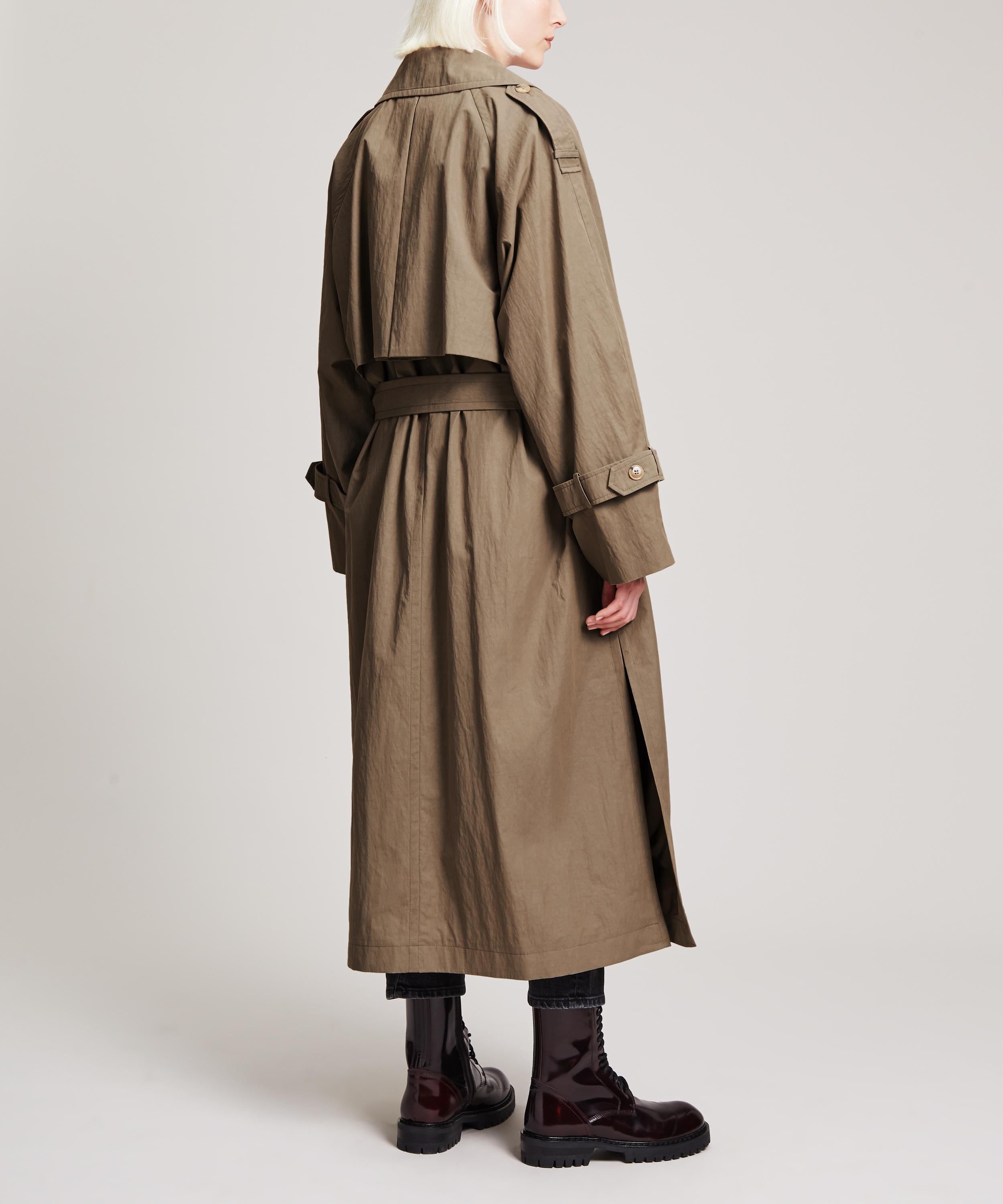 Totême Techno Cotton Trench Coat in Natural | Lyst