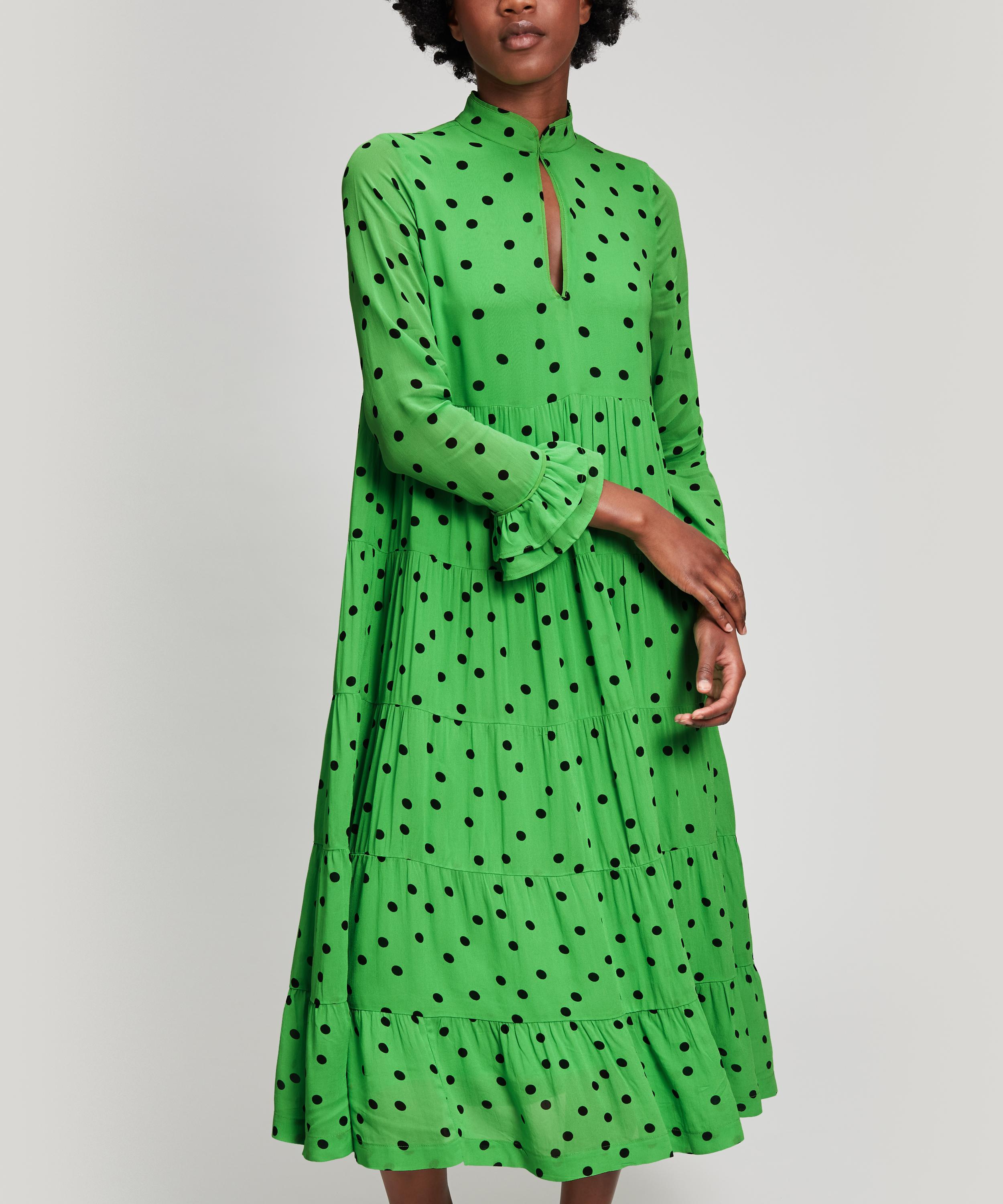 şiddetli dikiş kale onun döner tekrar et ganni dainty georgette wrap dress  in classic green amazon - sghorsetraining.com