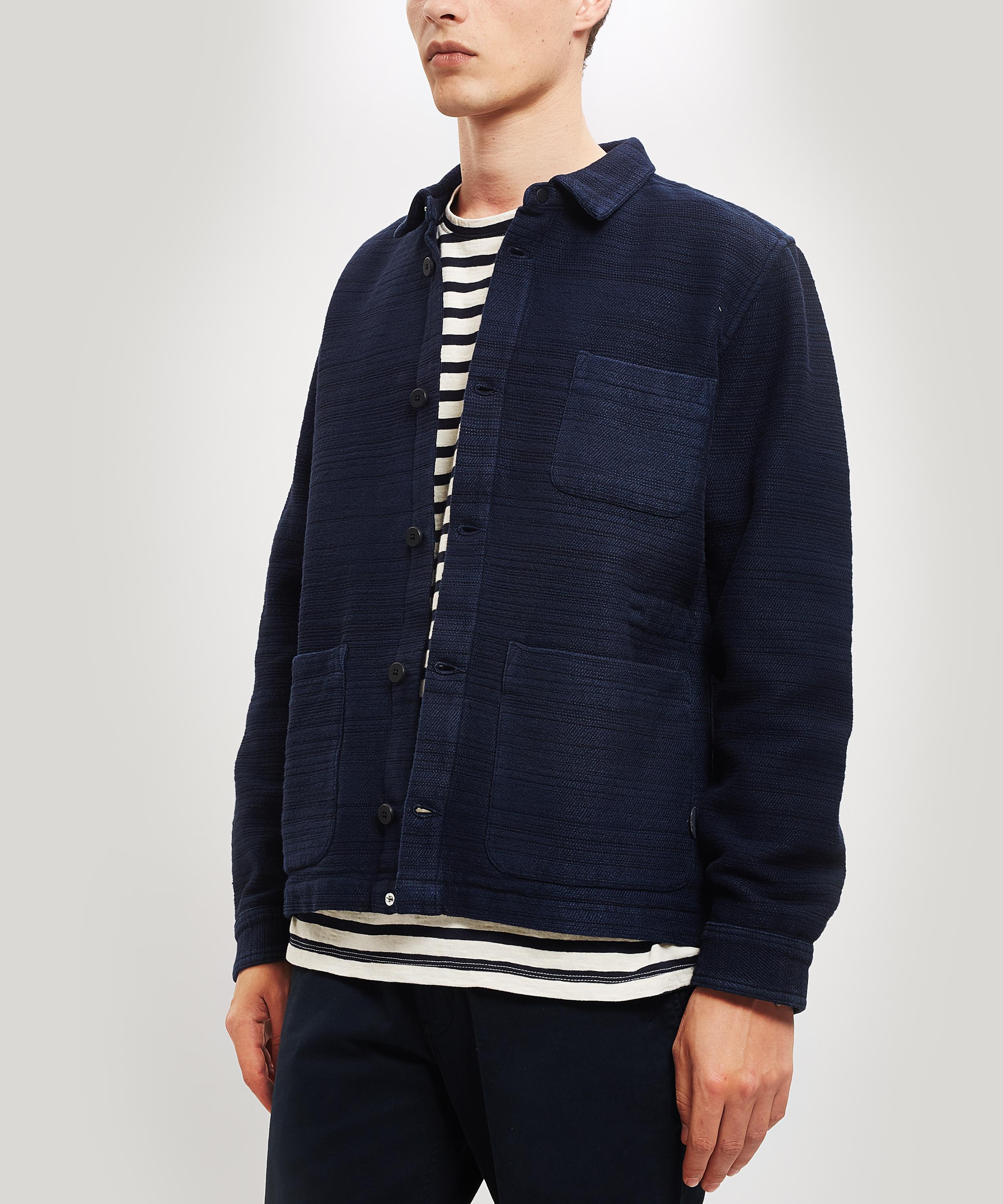 Folk Patch Pocket Cotton Jacket in Blue for Men Lyst