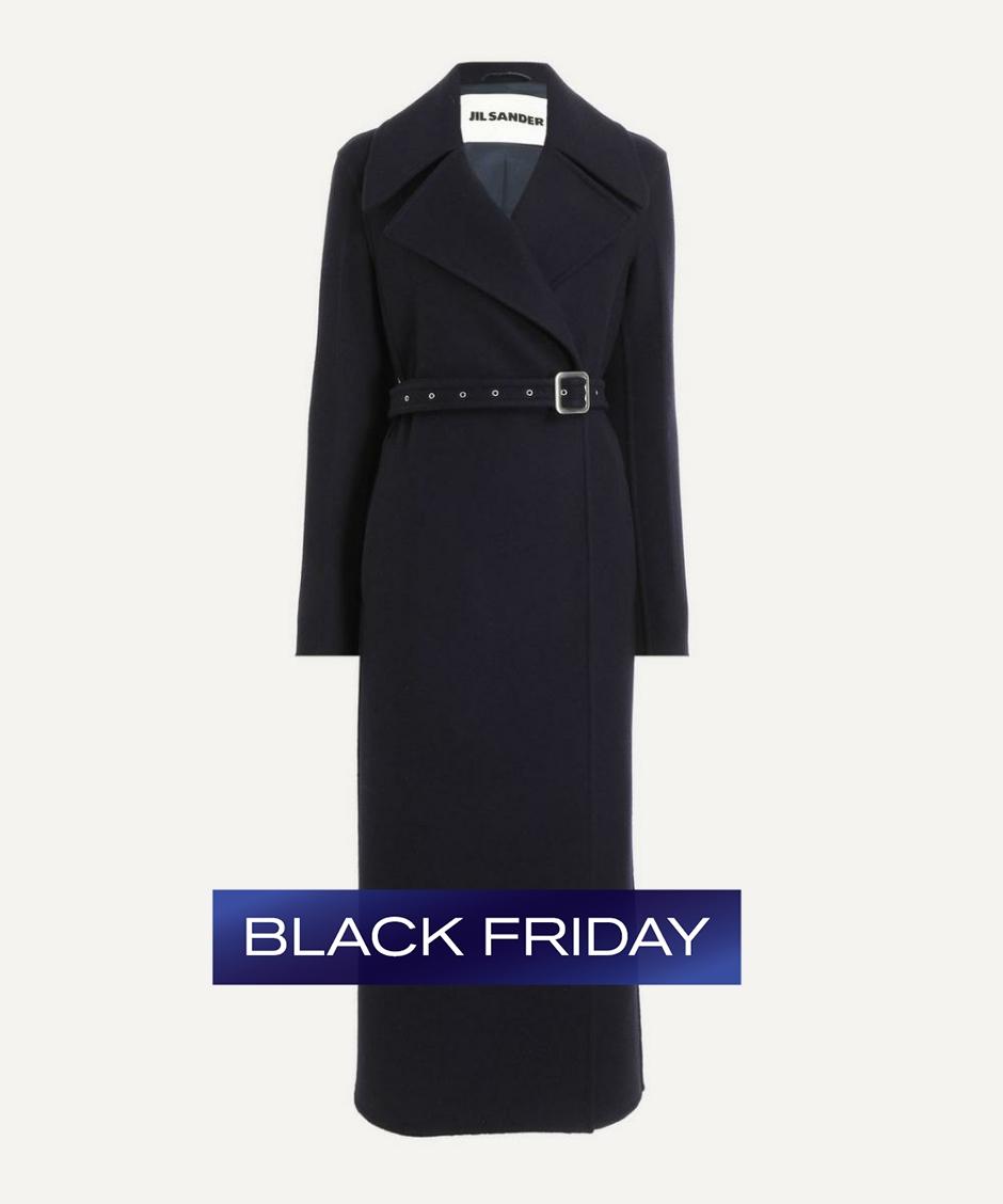 ジャケット・アウター Jil Sander Navy Long Coat Jil Sander Long Quilted Down Coat in Dark Blue | Santa Fe Dry