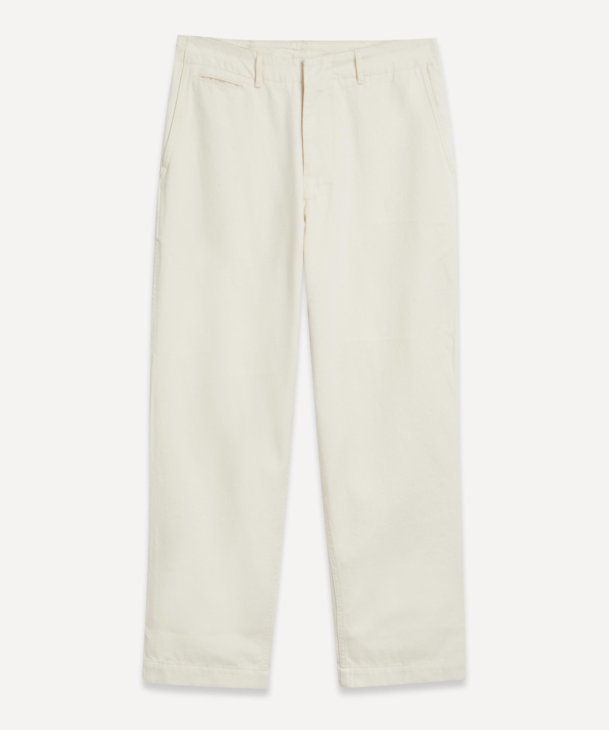 Nanamica Mens Wide Leg Jeans in White for Men | Lyst UK