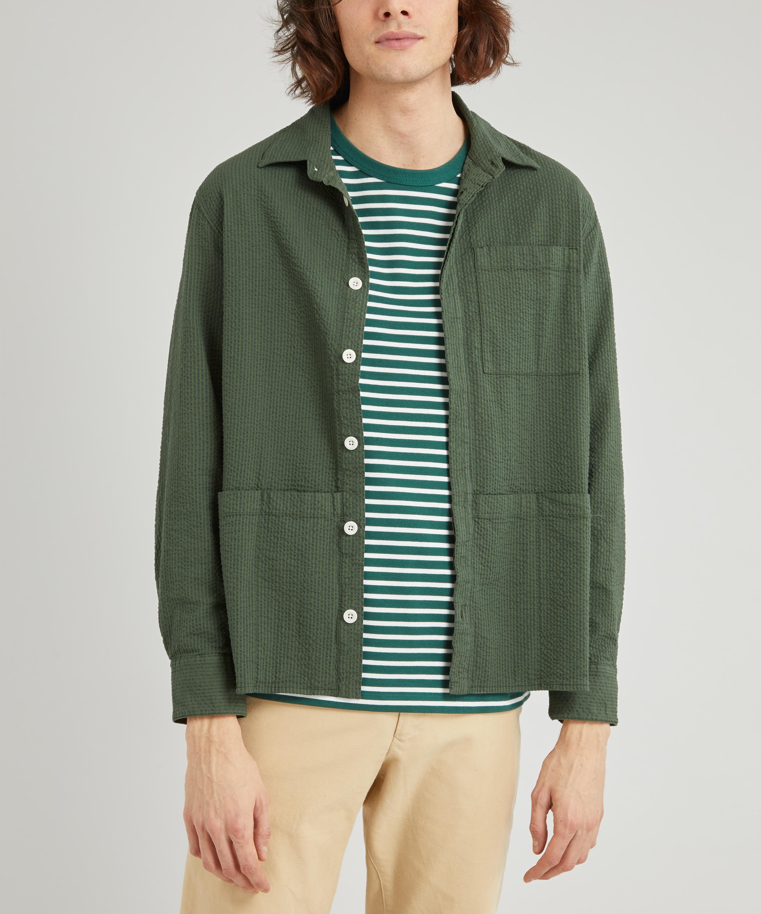 Albam Cotton Seersucker Apron Pocket 
