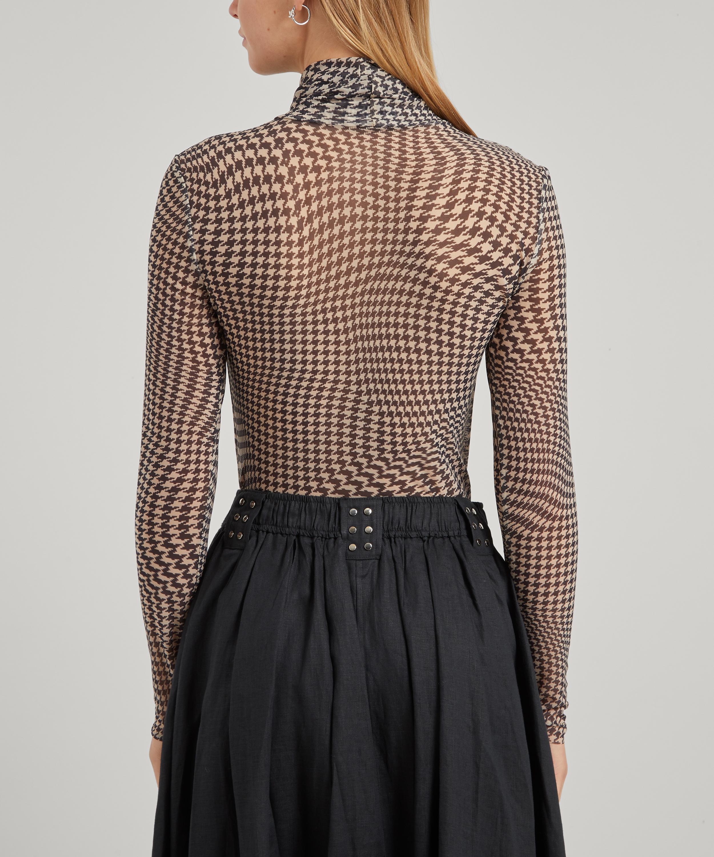 ganni printed mesh shirt