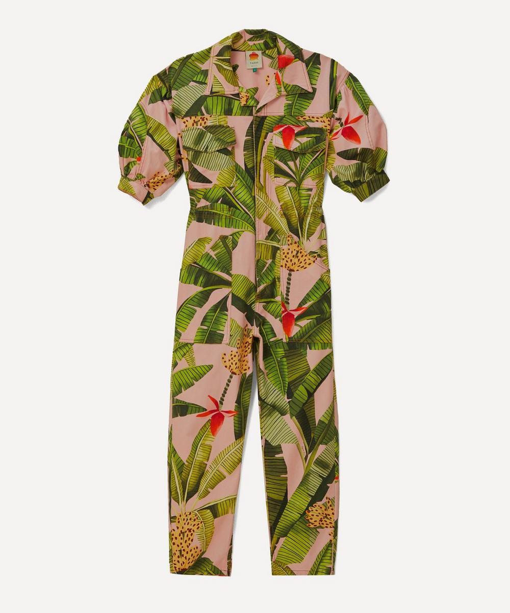 chinese dress ladies Pink Banana Leaves Sleeveless Maxi Dress  FARM Rio