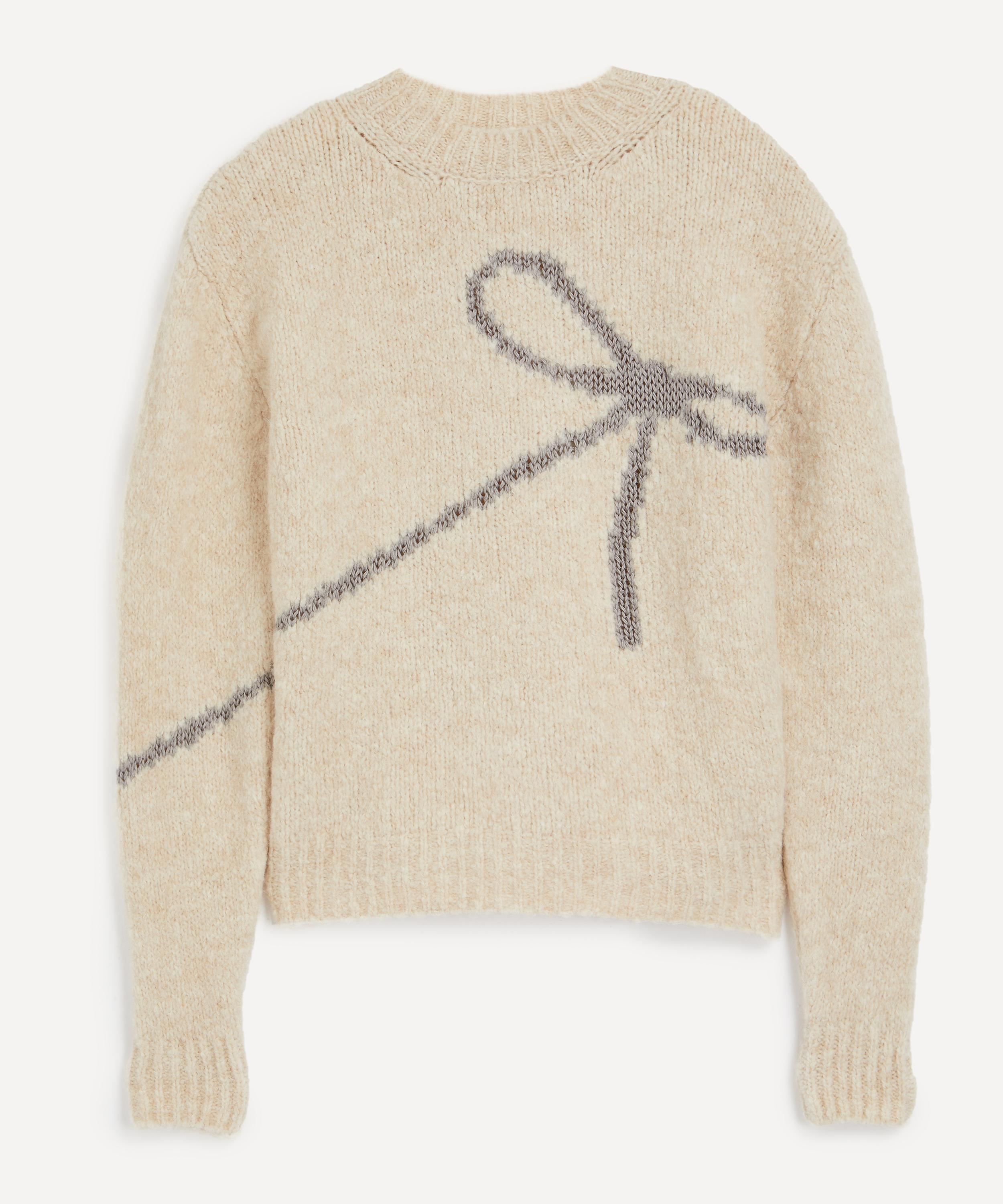 Paloma Wool Women s Tana Bow Knitted Jumper in Natural Lyst Australia