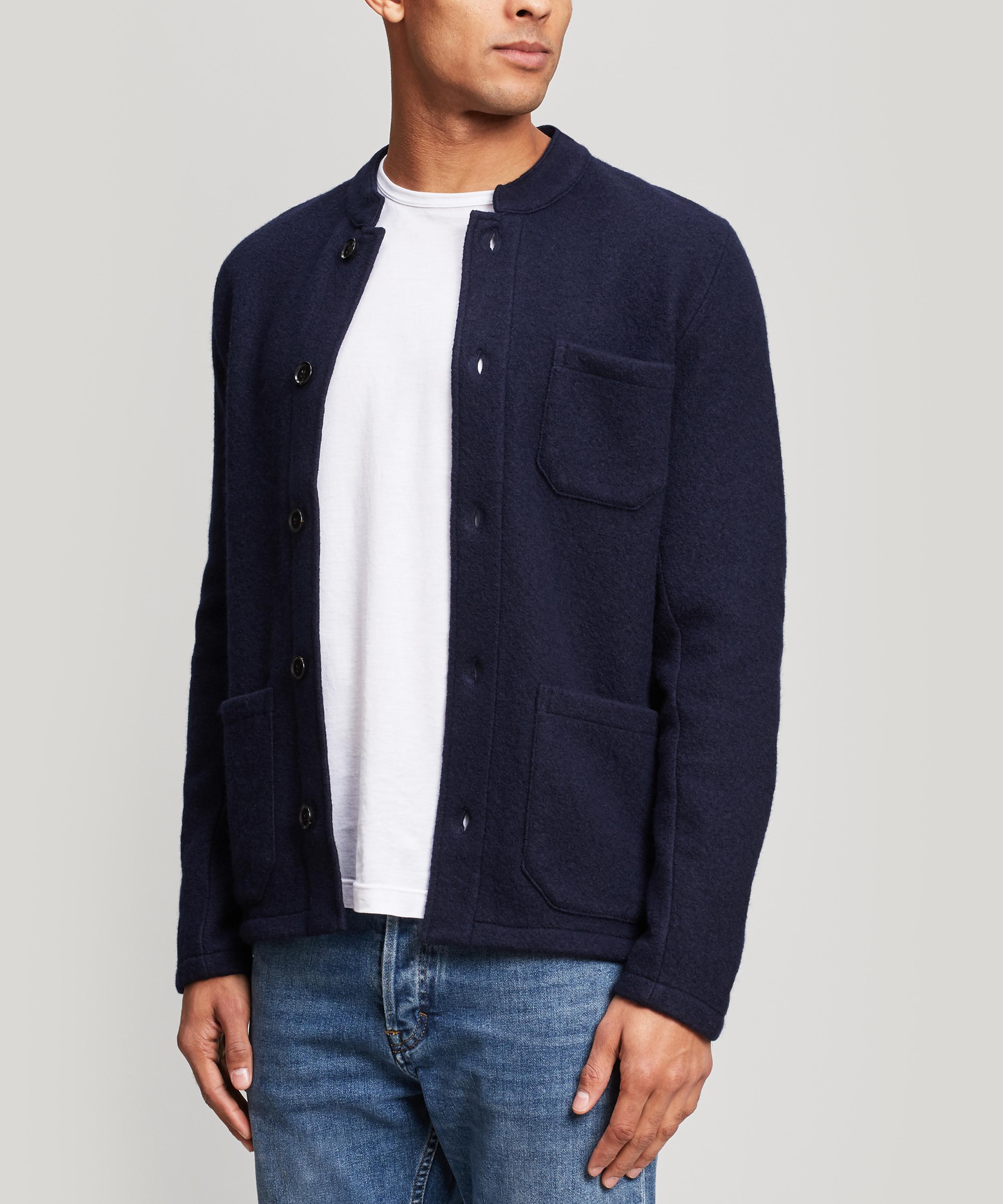 NN07 Oswald Boiled Wool Jacket in Navy (Blue) for Men - Lyst