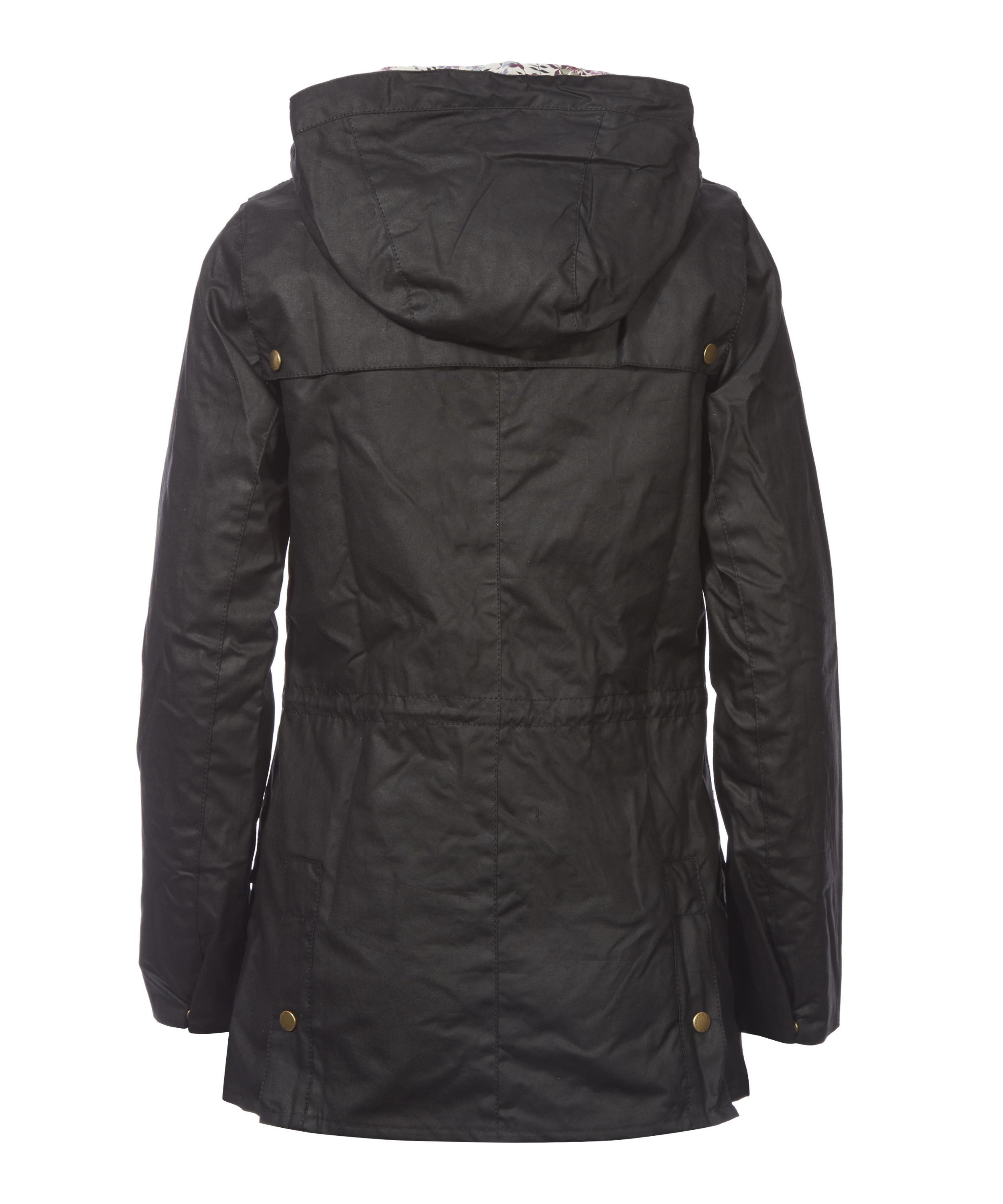 Lyst Barbour Edenham Lined Durham Waxed Jacket in Black