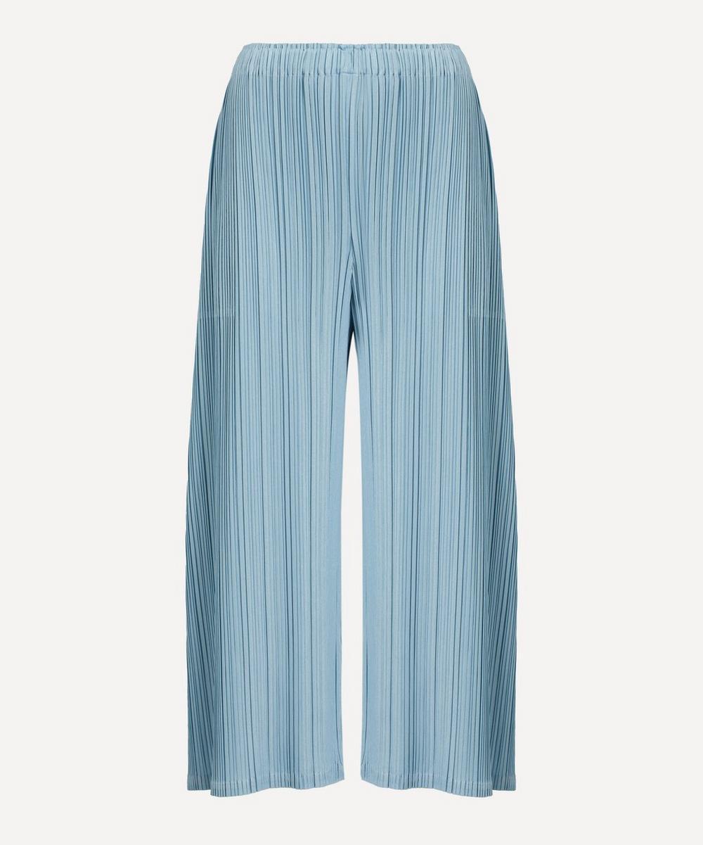 Pleats Please Issey Miyake Pleated Flare Wide Leg Pants