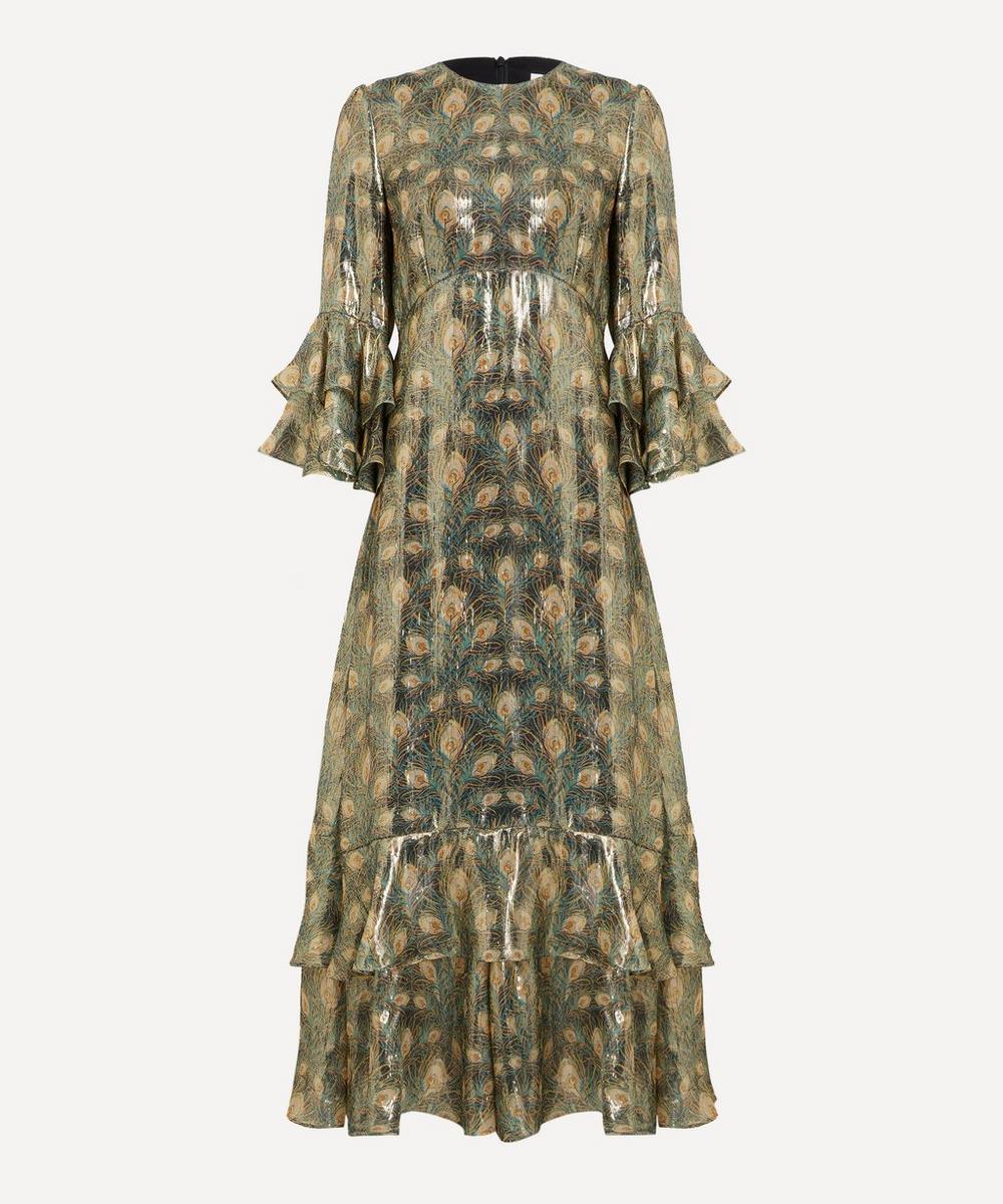 liberty silk dress Liberty Artist's Bouquet Silk Satin Gala Maxi Dress