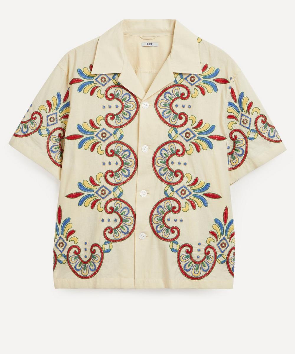 コリアグランドセール 2025 Carnival Embroidered Bode Short-Sleeve for Natural in Shirt トップス