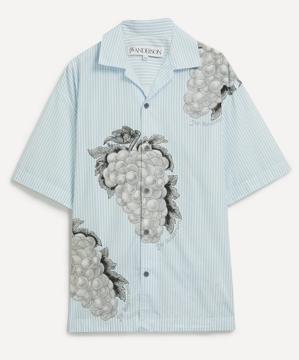 ★J W ANDERSON★ Grape motif relaxed fit shirt light blue SH JW Anderson Grape Motif Cotton Shirt in Blue for Men | Lyst