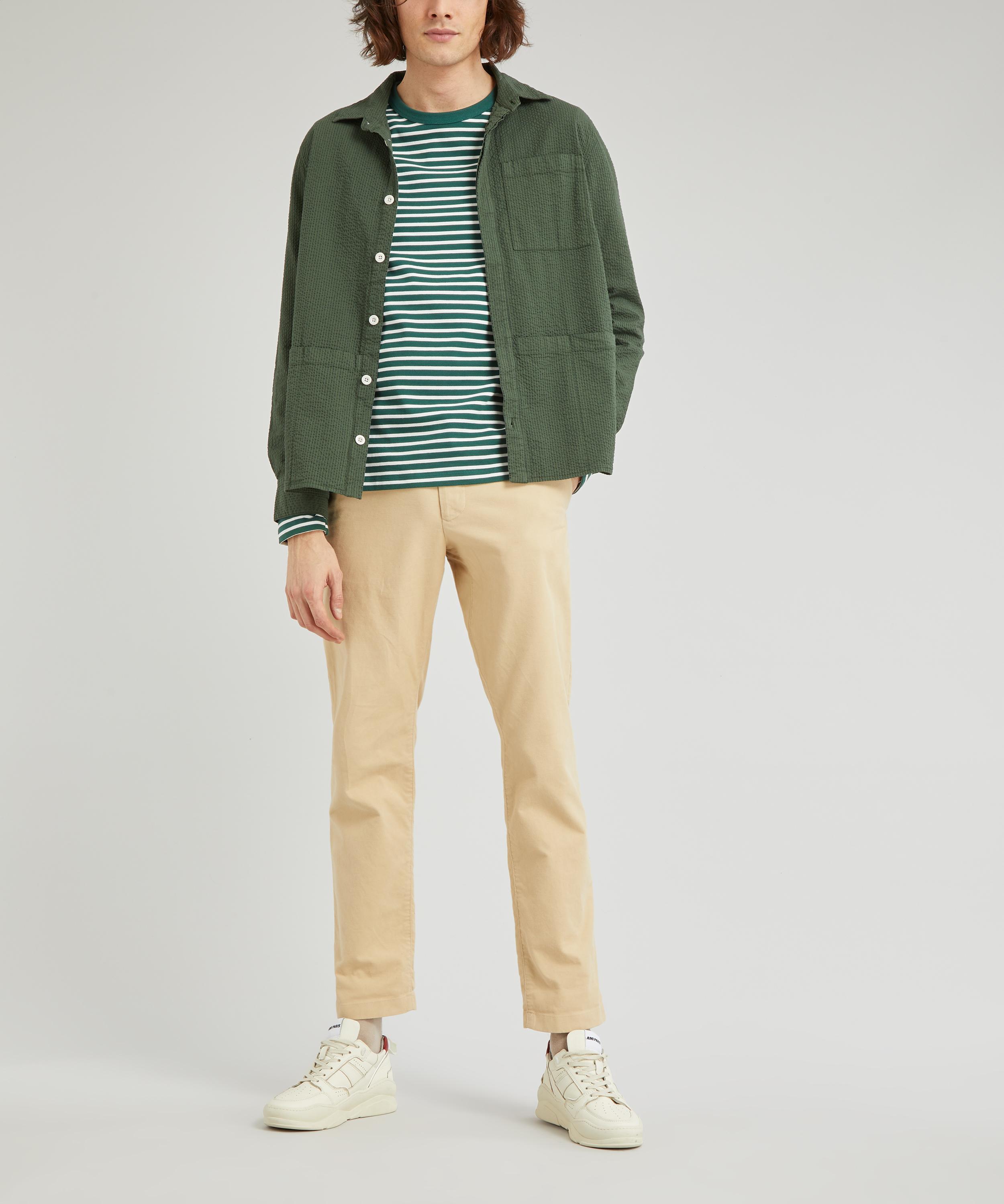Albam Cotton Seersucker Apron Pocket 
