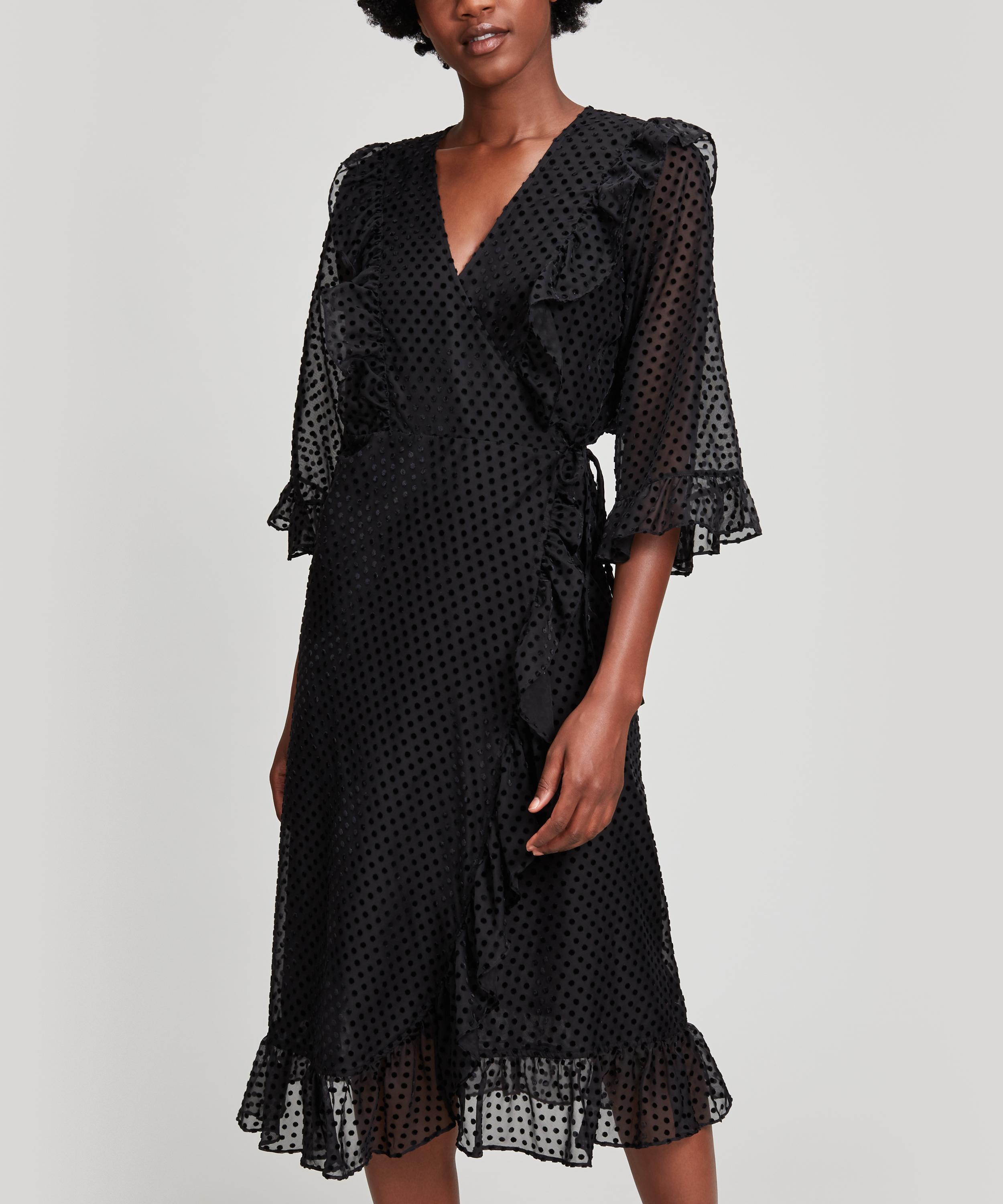 ganni jasmine wrap dress