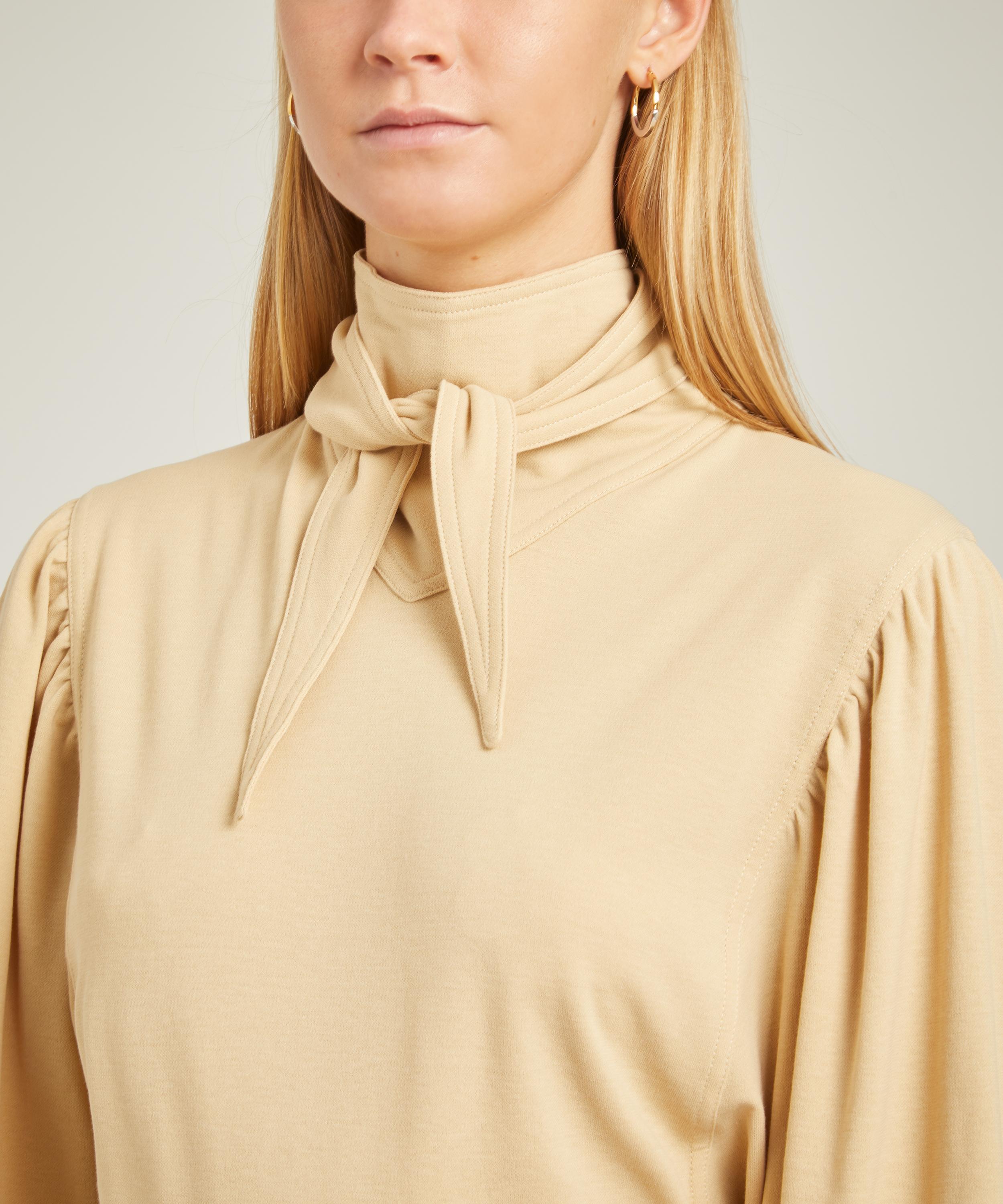 Lemaire Cotton Crepe Jersey Foulard Blouse in Natural - Lyst