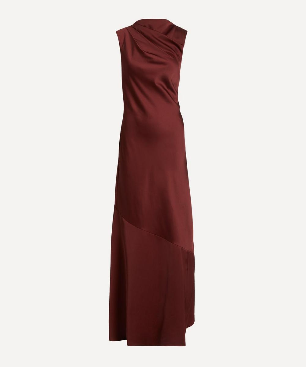knee length dresses for ladies Sibellah Beaded Cowl Neck Maxi Dress Pink Multi