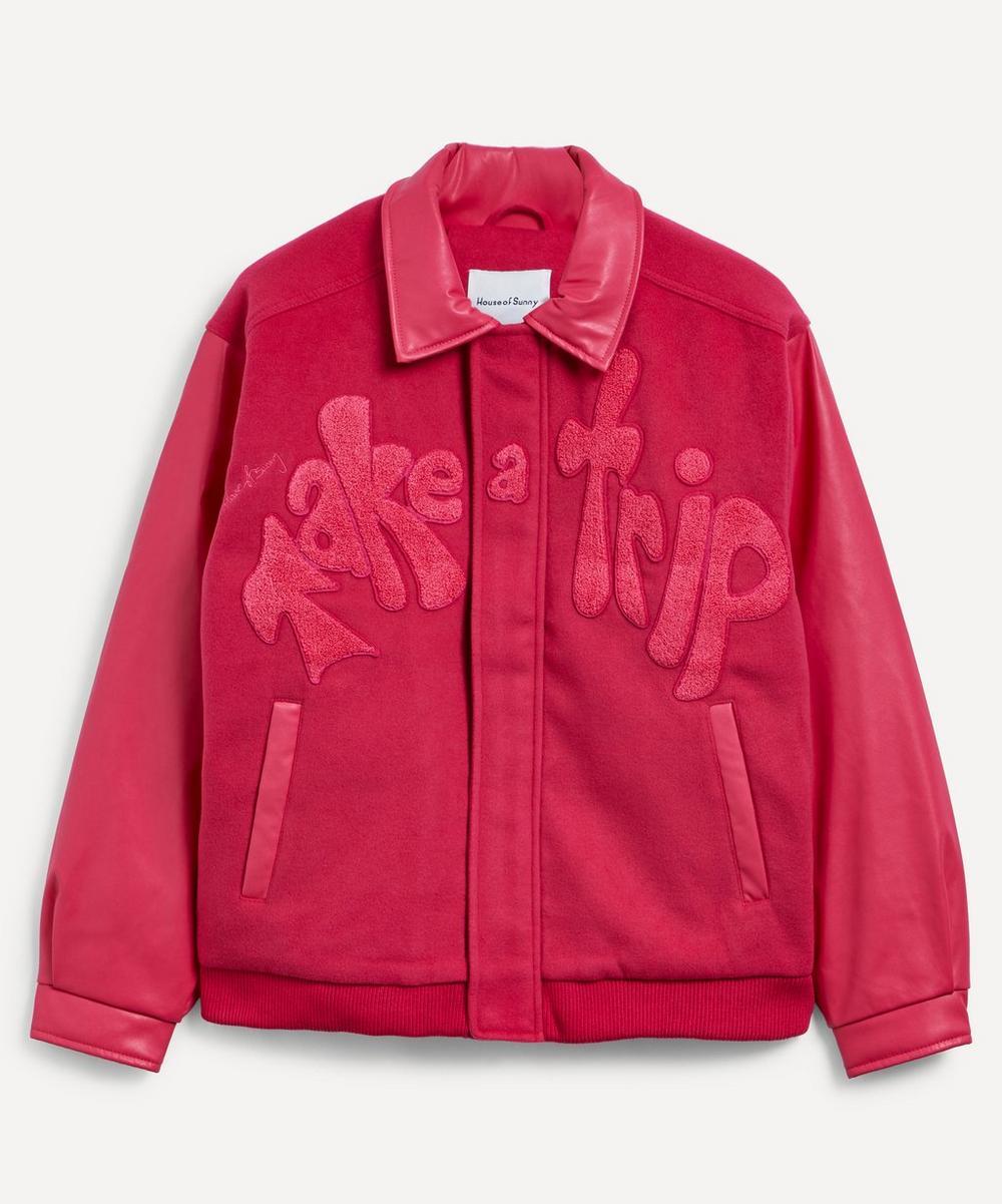 House Of Sunny Take A Trip Bomber Jacket in Red Lyst Canada