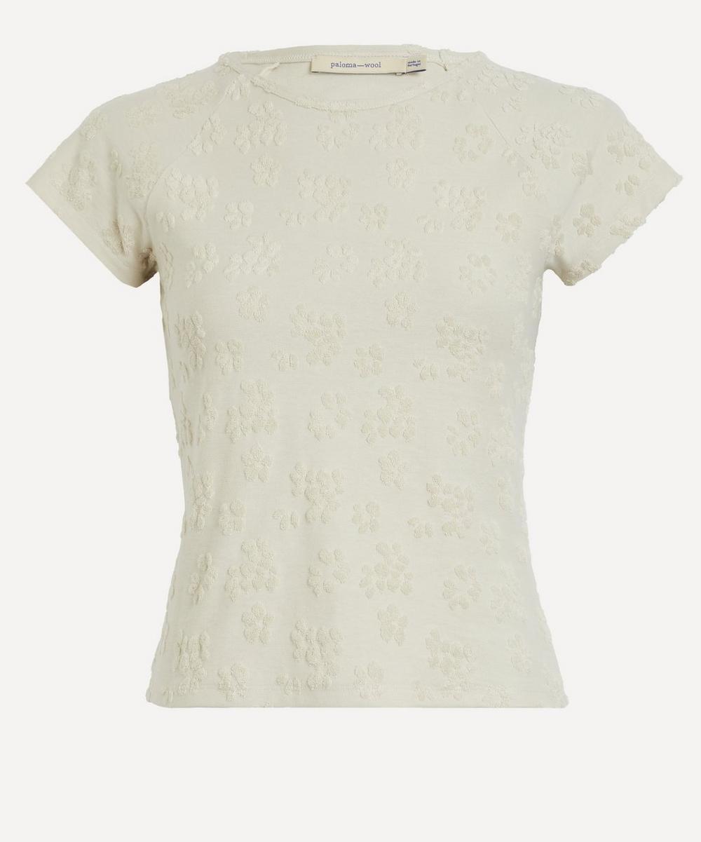 Paloma Wool | パロマウール floral top トップス DOMINGO-Asymmetric top with sheer jacquard flower – Paloma Wool