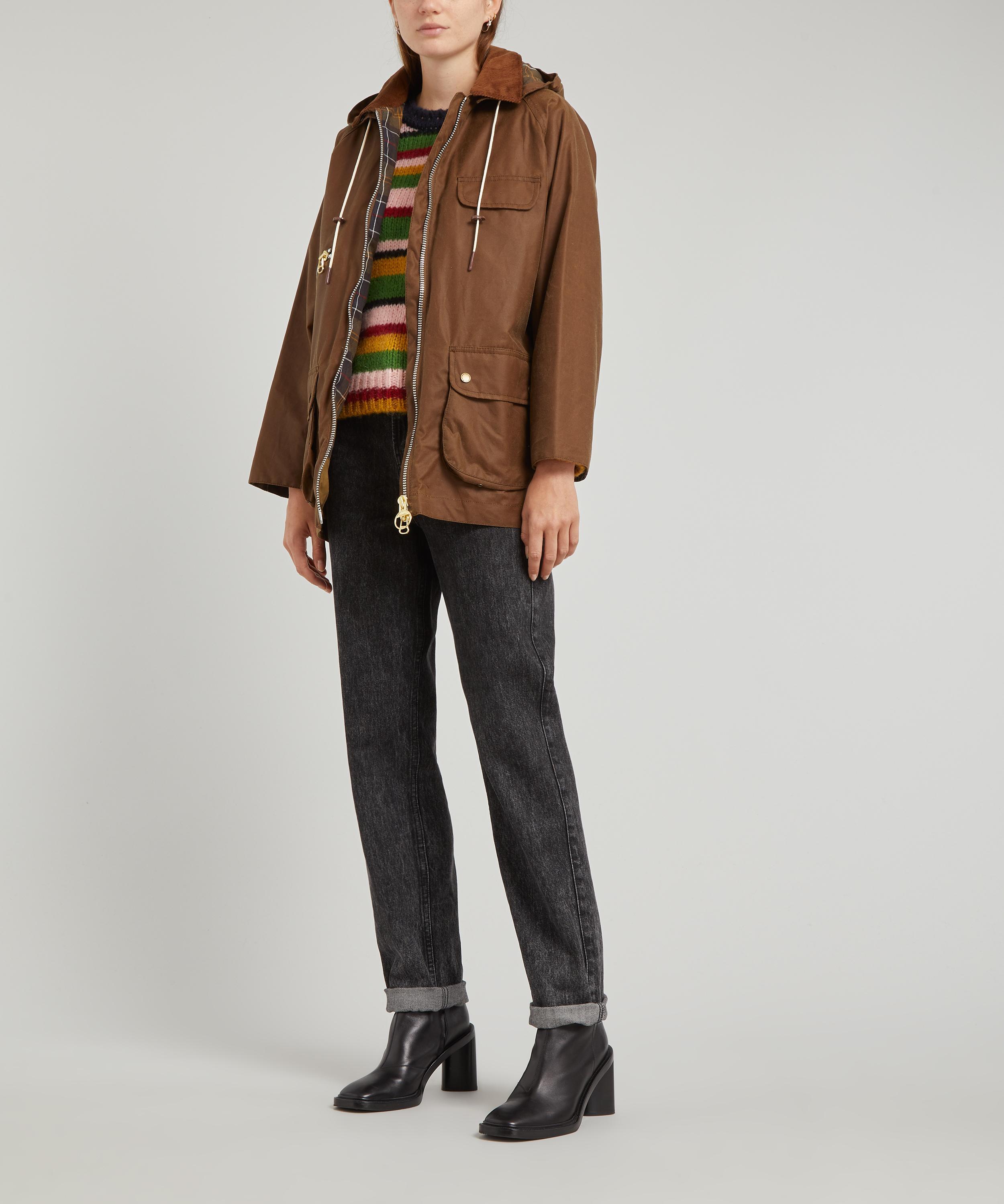 barbour violet wax jacket