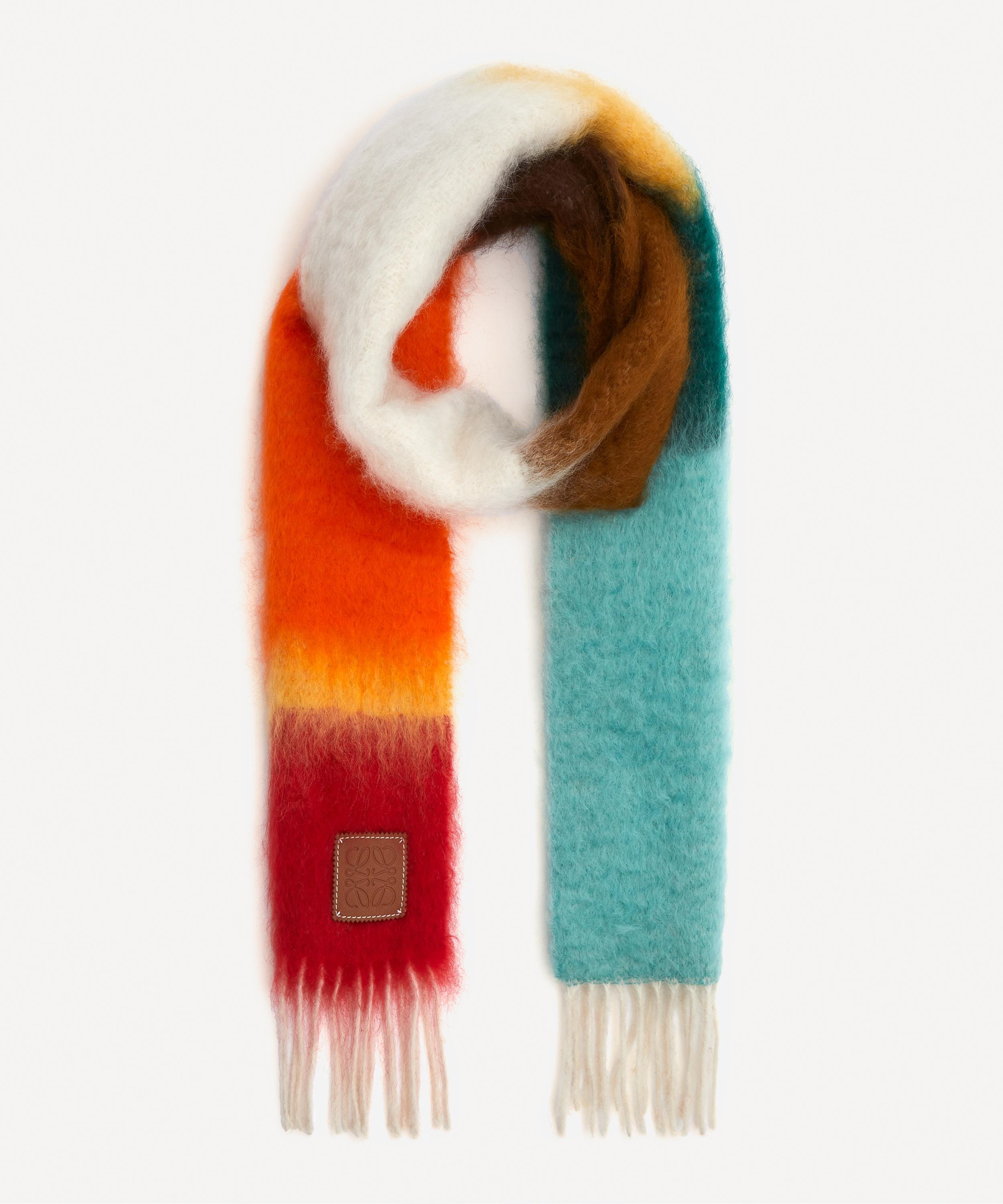 Loewe Wool Striped Mohair-blend Scarf for Men - Lyst